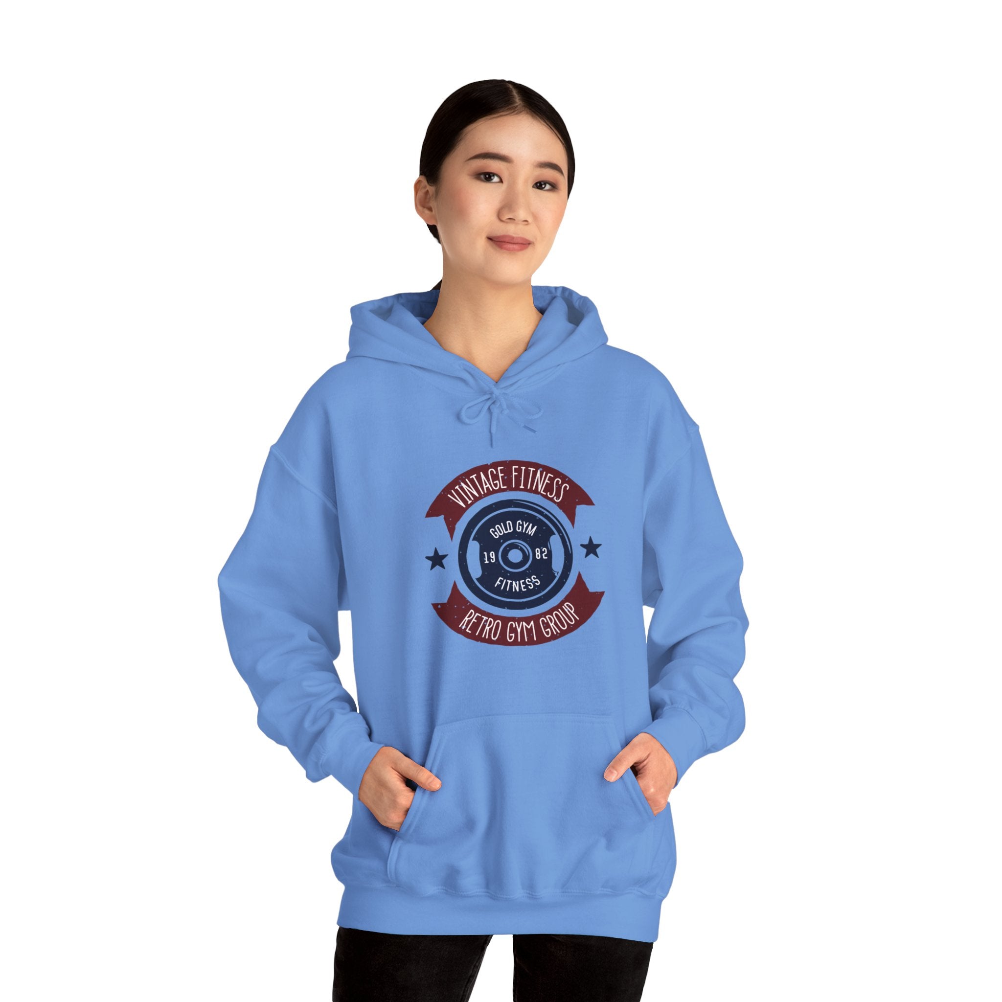 "Vintage Fitness Retro Gym Group" Unisex Heavy Blend™ Hooded Sweatshirt