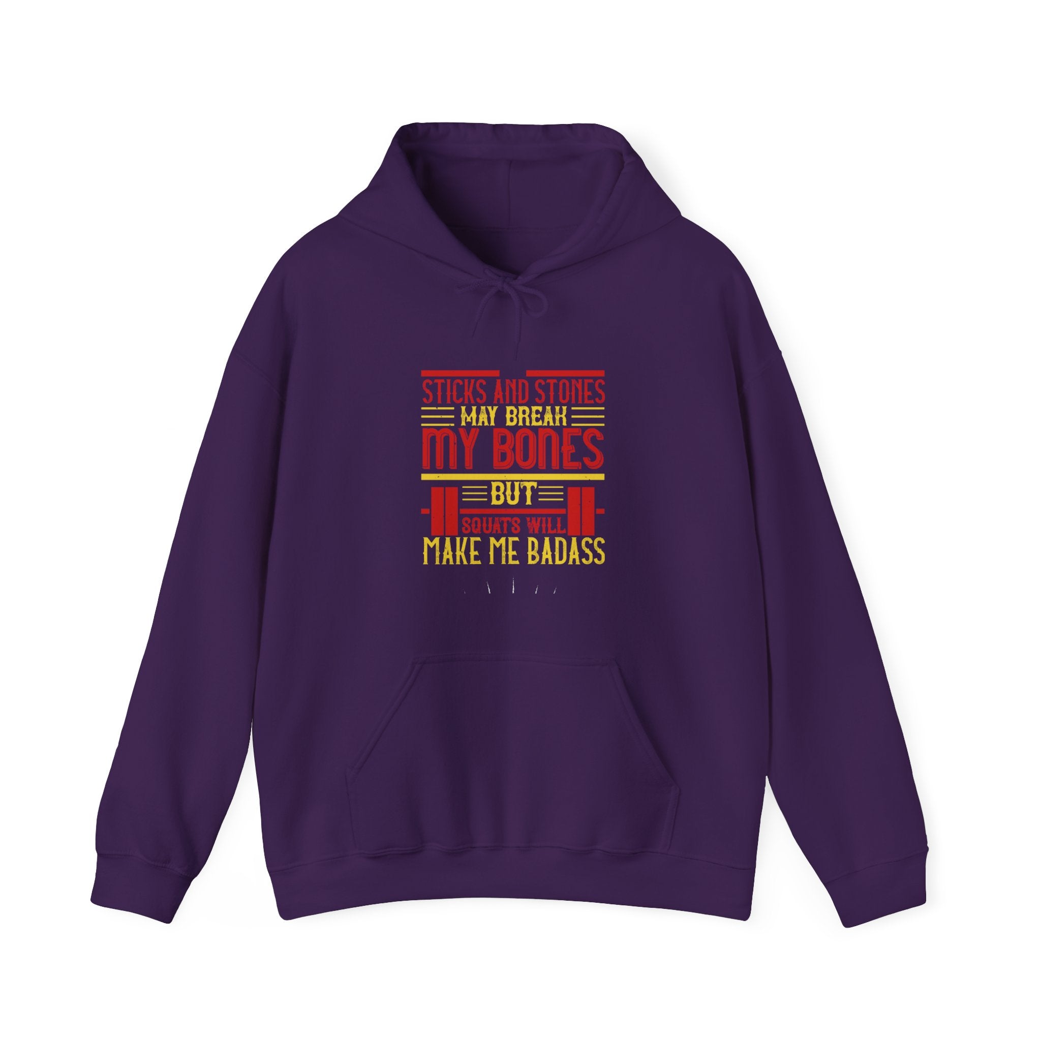 "Squats Will Make Me Badass"  Unisex Heavy Blend™ Hooded Sweatshirt