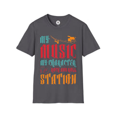 "My Music My Character Rock And Roll Station" Unisex Soft style T-Shirt