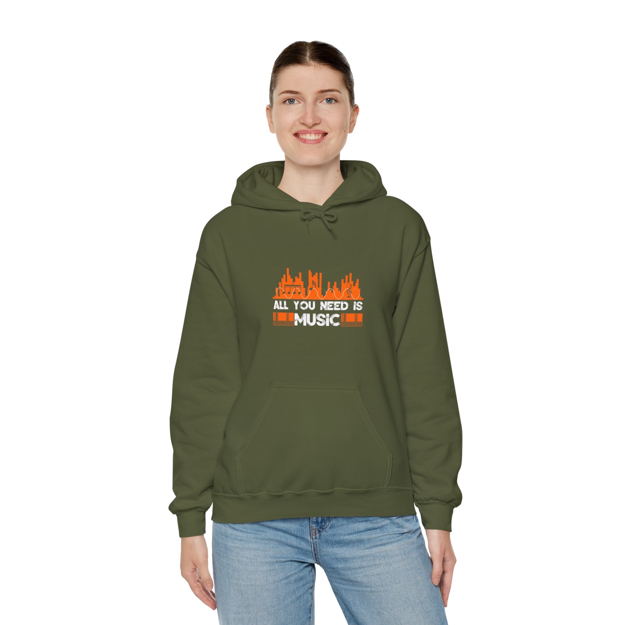 "All You Need Is Music" Unisex Heavy Blend™ Hooded Sweatshirt