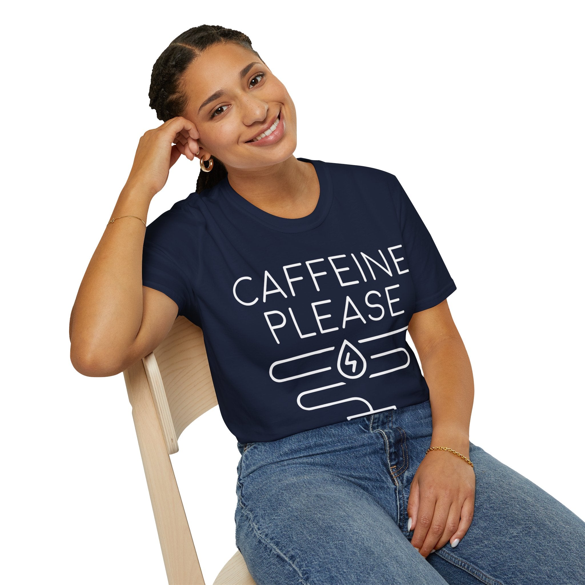 "CAFFEINE PLEASE" Unisex Soft style T-Shirt