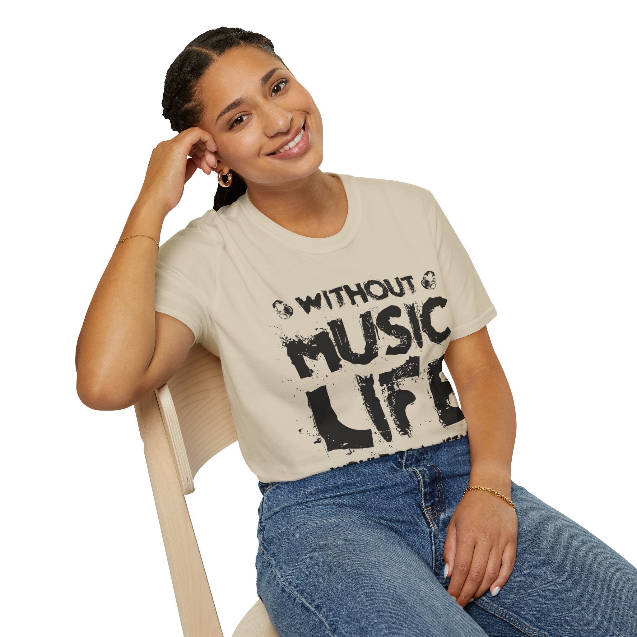 "Without Music Life Would be a Mistake" Unisex Soft style T-Shirt