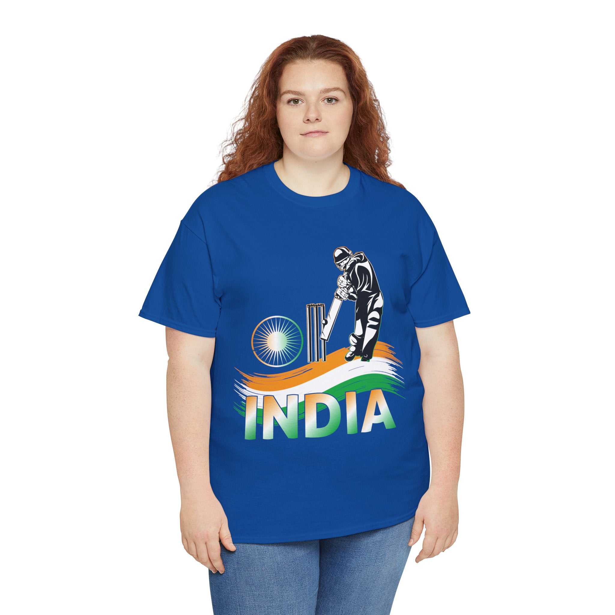 INDIAN Cricket Unisex Heavy Cotton Tee