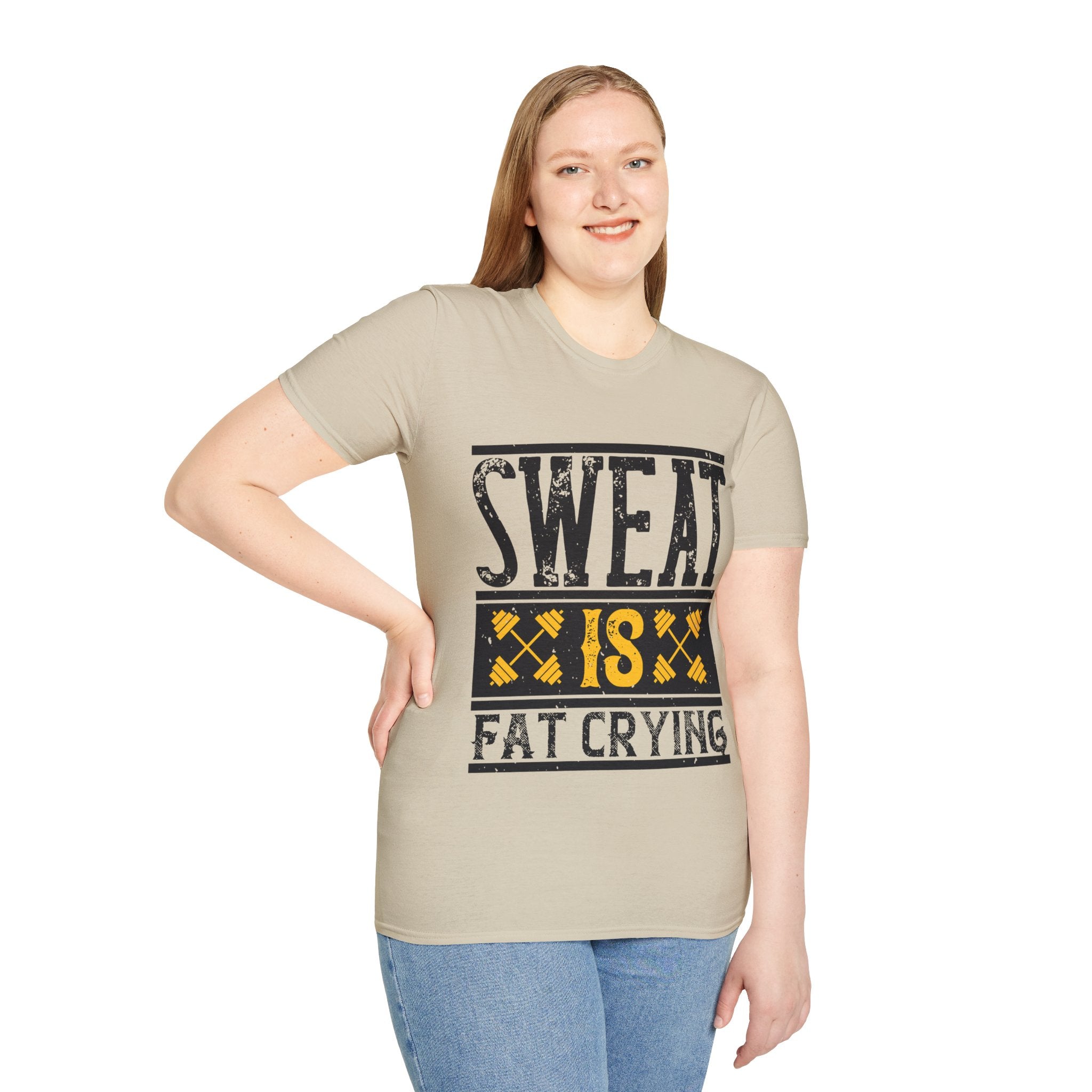 "Sweat Is Fat Crying"  Unisex Soft style T-Shirt