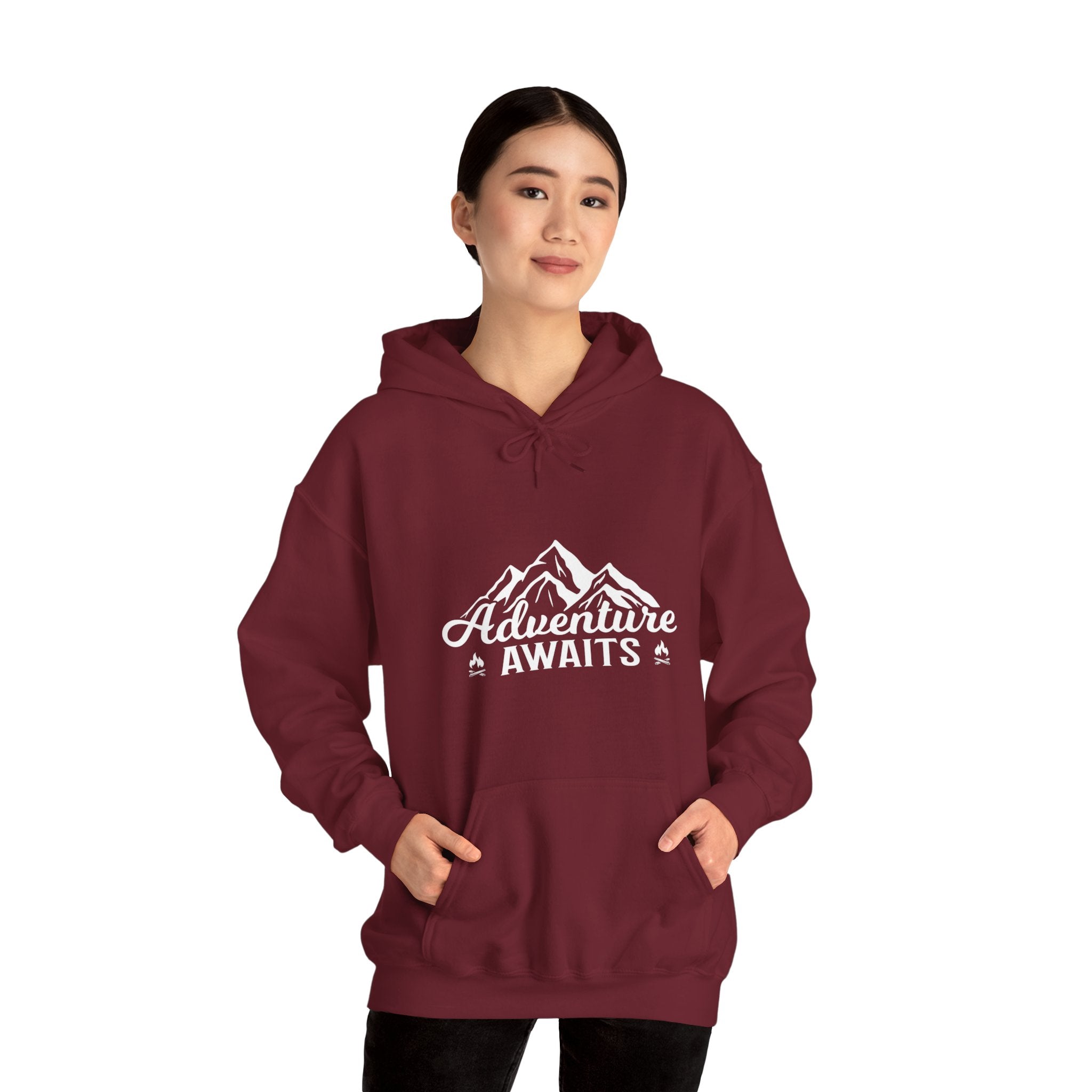 "Adventure Awaits" Unisex Heavy Blend™ Hooded Sweatshirt