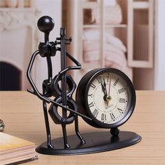 Iron Table Desk Alarm Clock With Musical Instrument Gadget Decoration Craft Gift