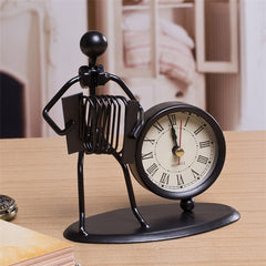 Iron Table Desk Alarm Clock With Musical Instrument Gadget Decoration Craft Gift