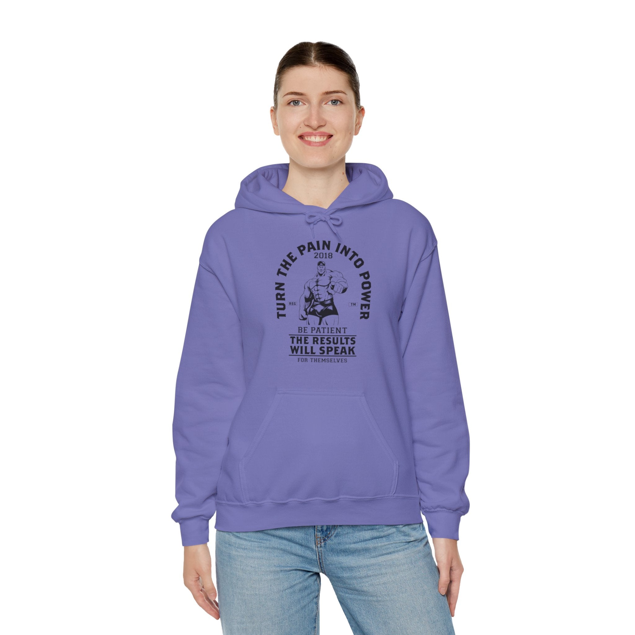 "Turn The Pain Into Power"  Unisex Heavy Blend™ Hooded Sweatshirt