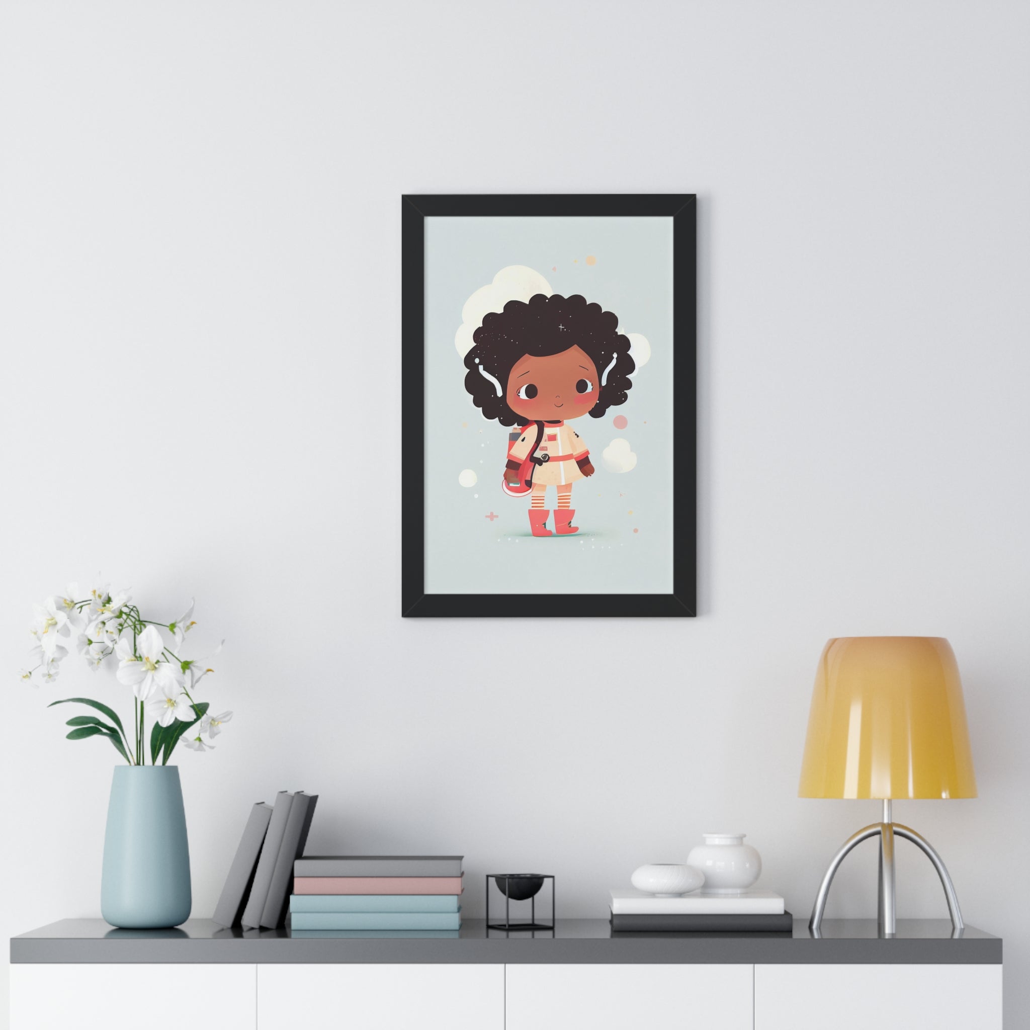 "BG ASTRONAUT" Framed Vertical Poster