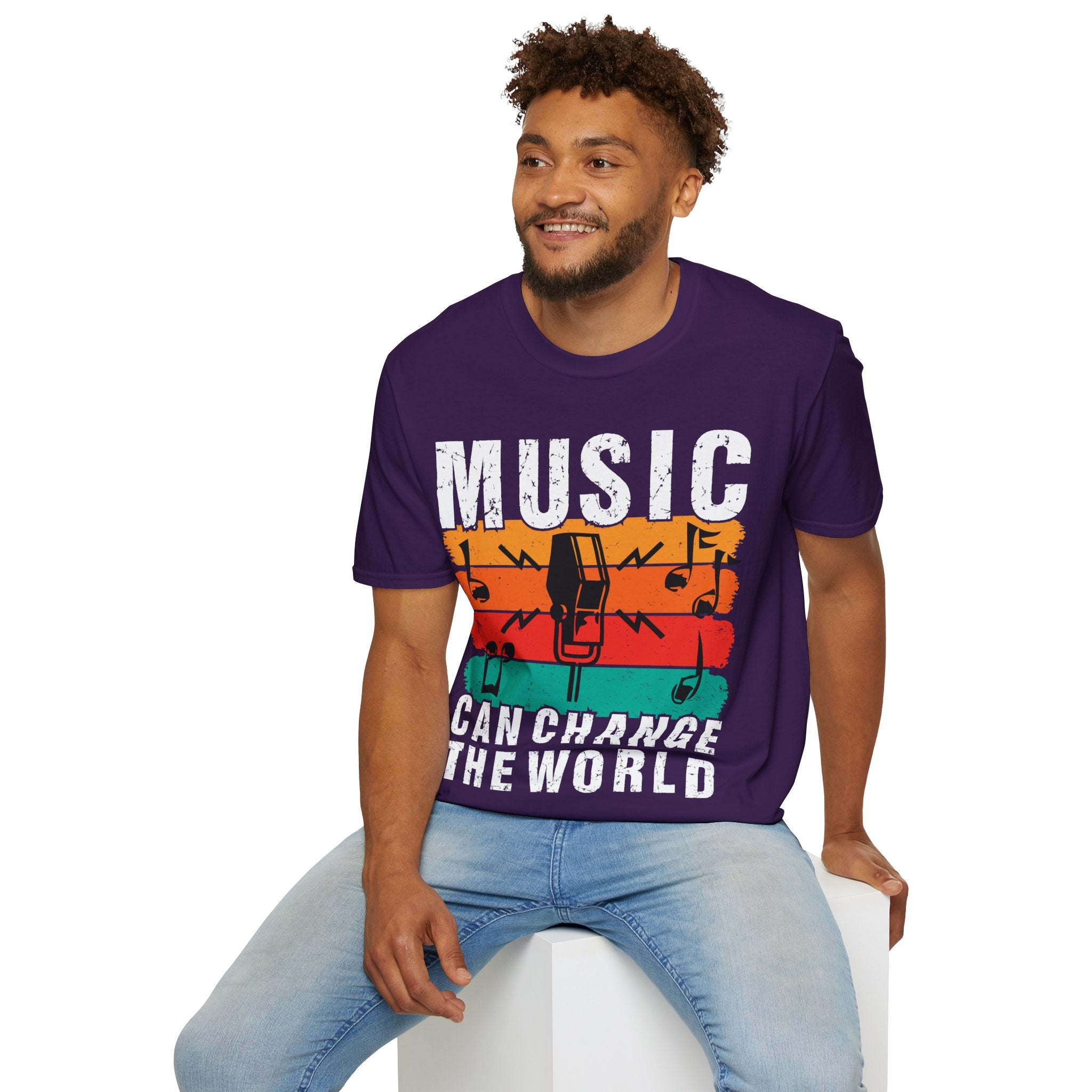 "Music Can Change The World" Unisex Soft style T-Shirt