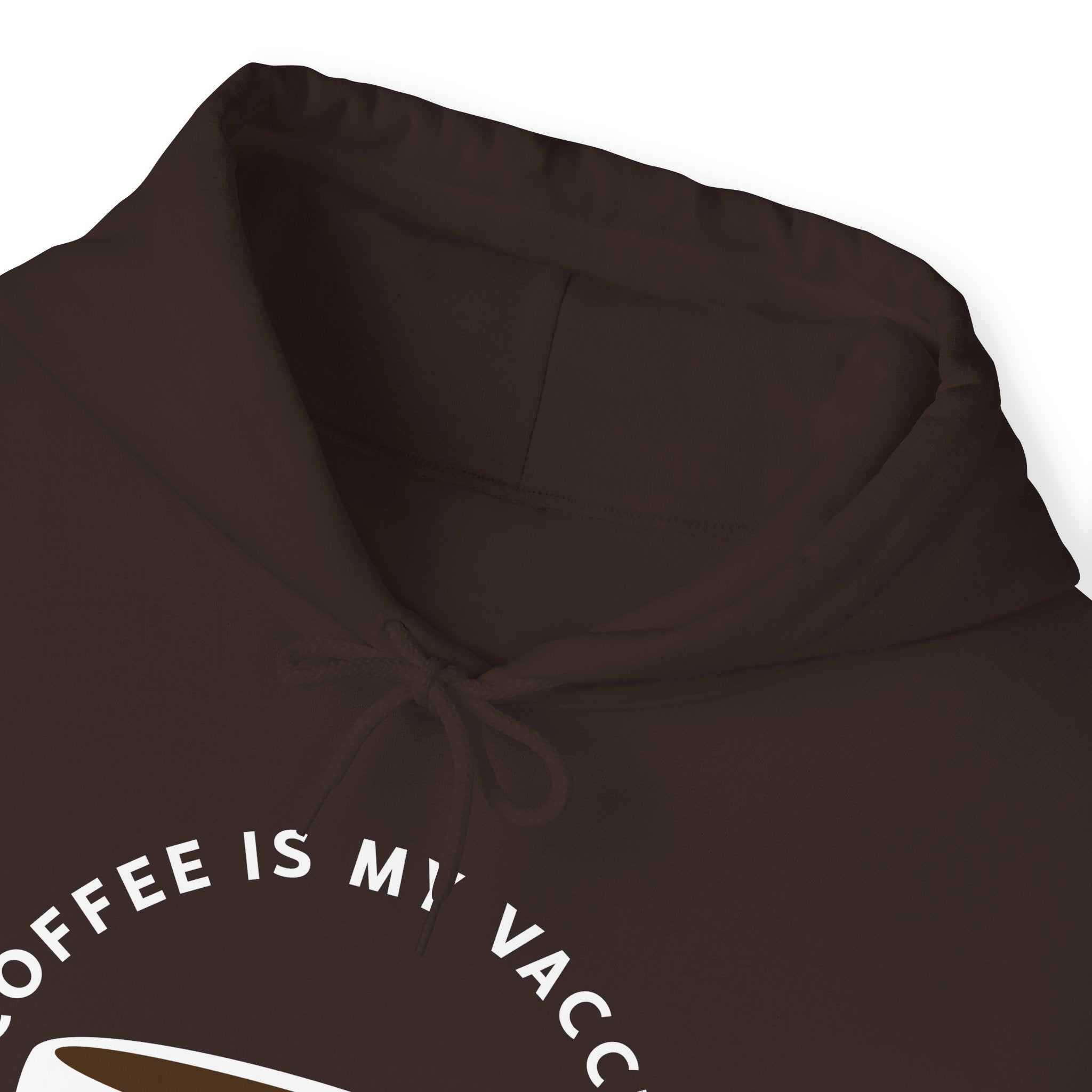 "COFFEE IS MY VACCINE" Unisex Heavy Blend™ Hooded Sweatshirt