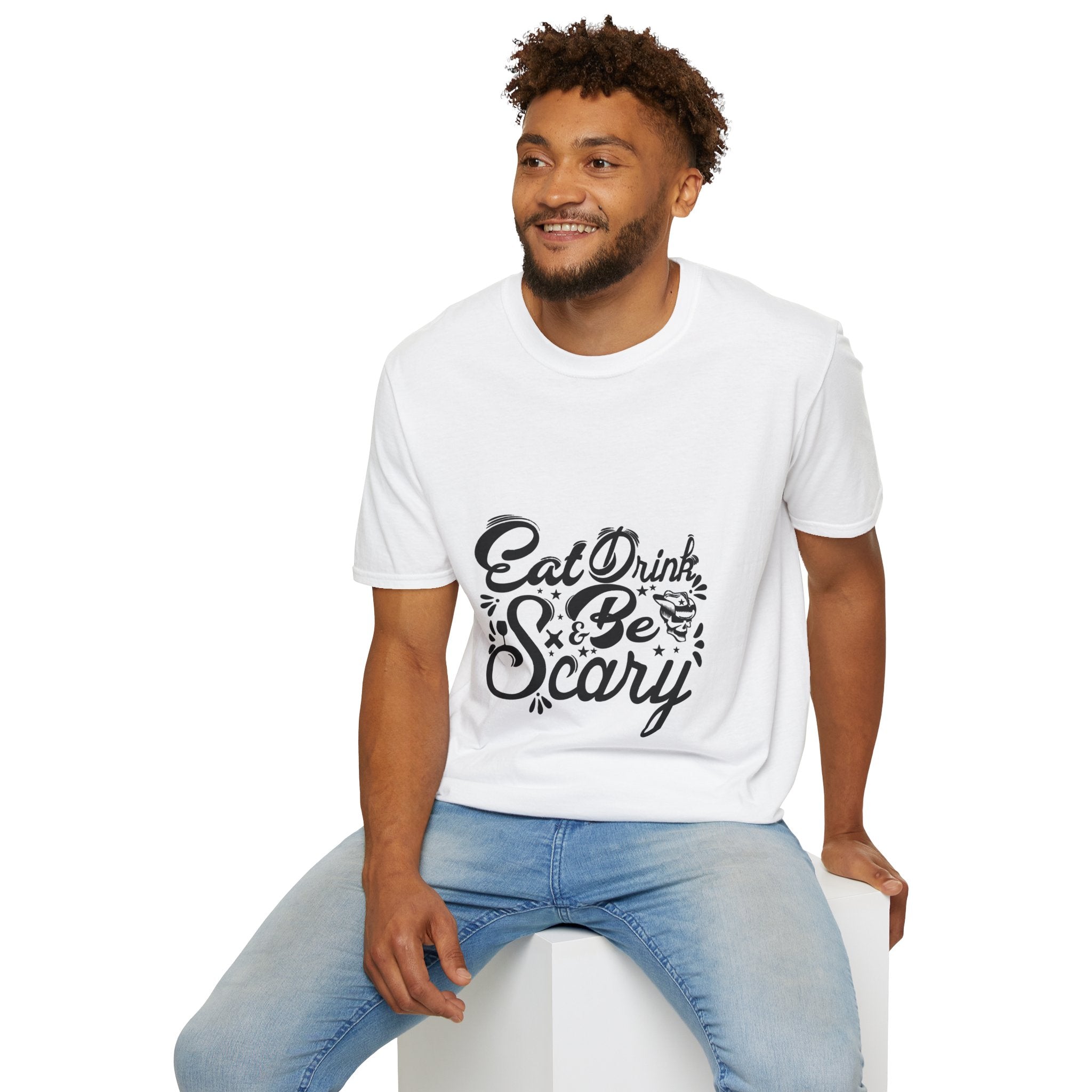 "EAT DRINK & BE SCARY" Unisex Soft style T-Shirt