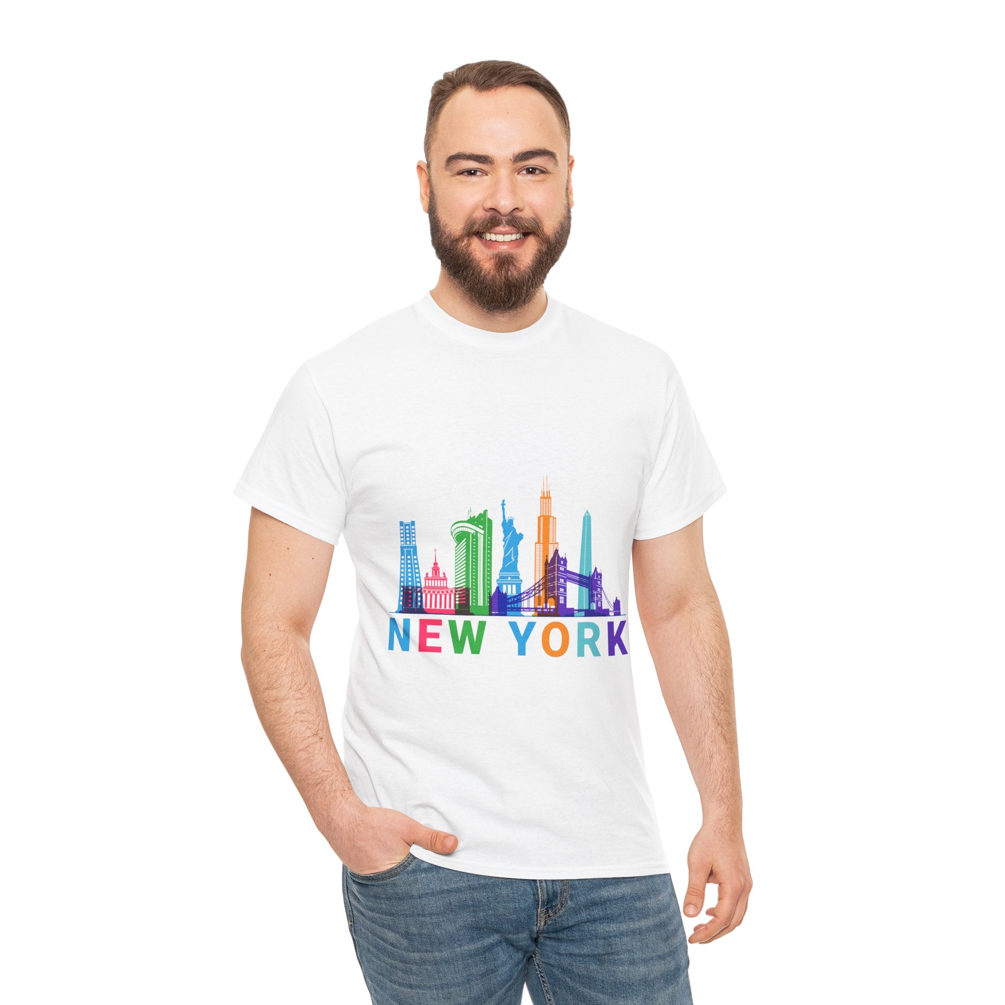 New York Unisex Heavy Cotton Tee