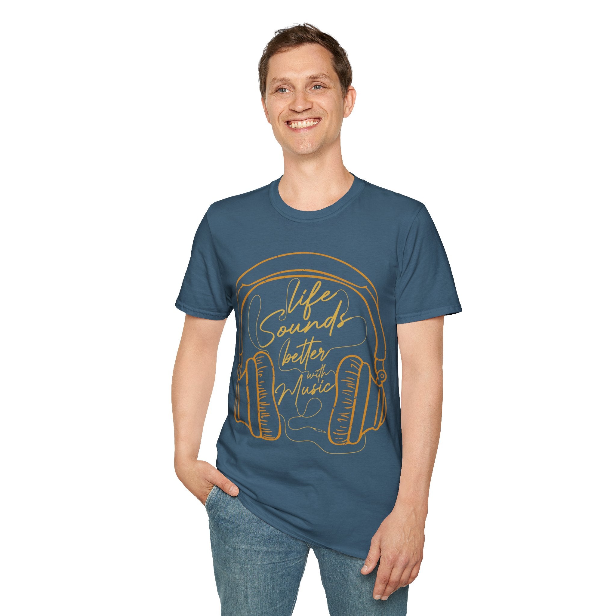 "Life Sound Better With Music" Unisex Soft style T-Shirt