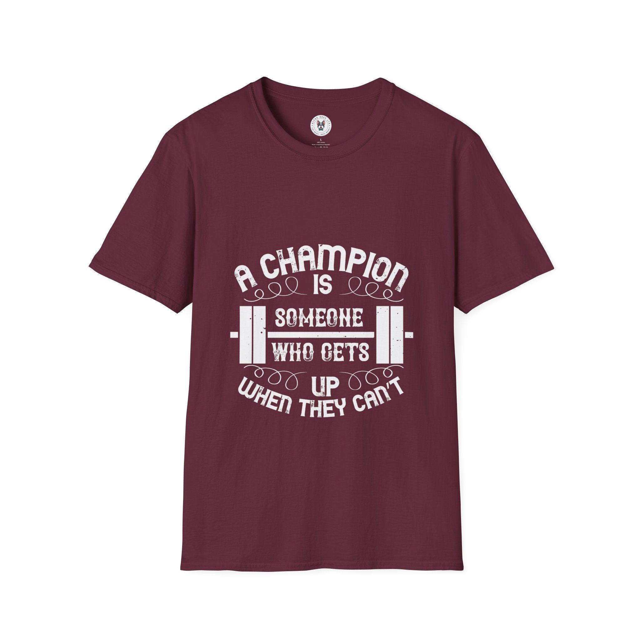 "A Champion Is Someone Who Gets Up When They Can't"  Unisex Soft style T-Shirt