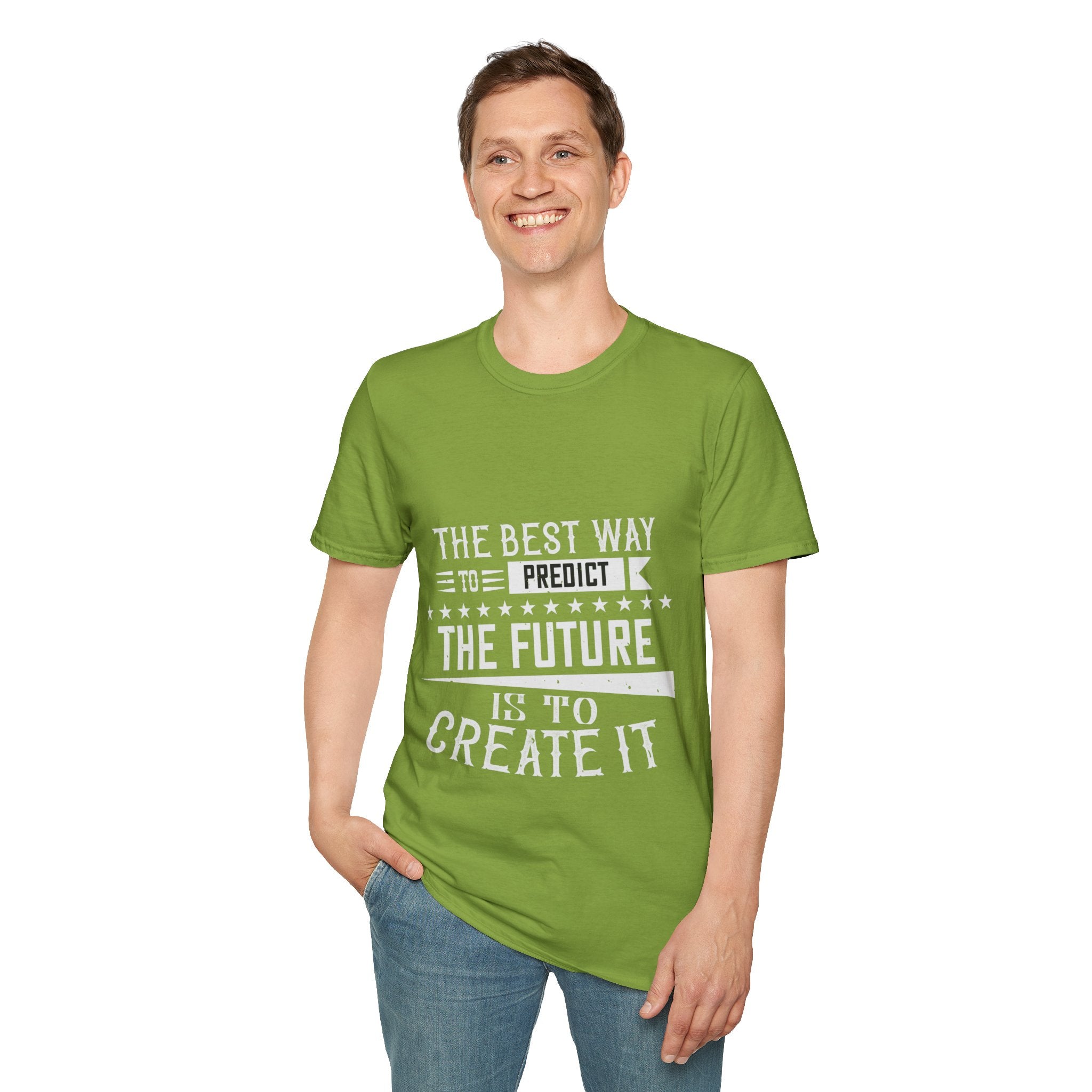 "The best way to predict the future is to create it" Unisex Soft style T-Shirt