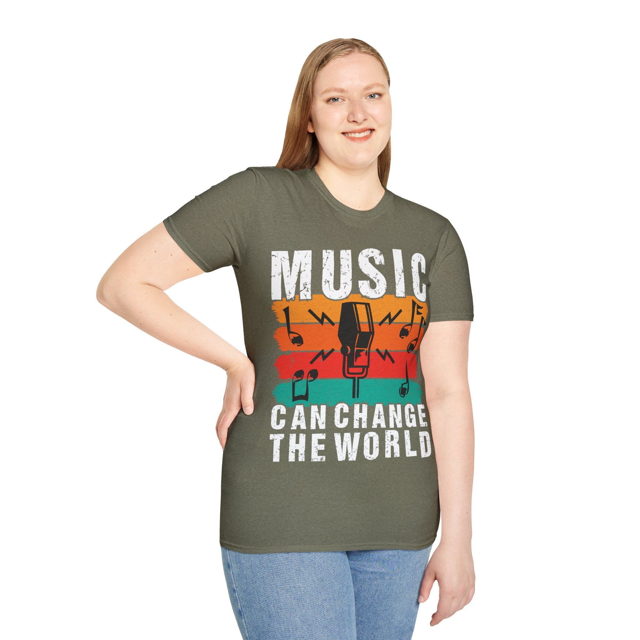 "Music Can Change The World" Unisex Soft style T-Shirt