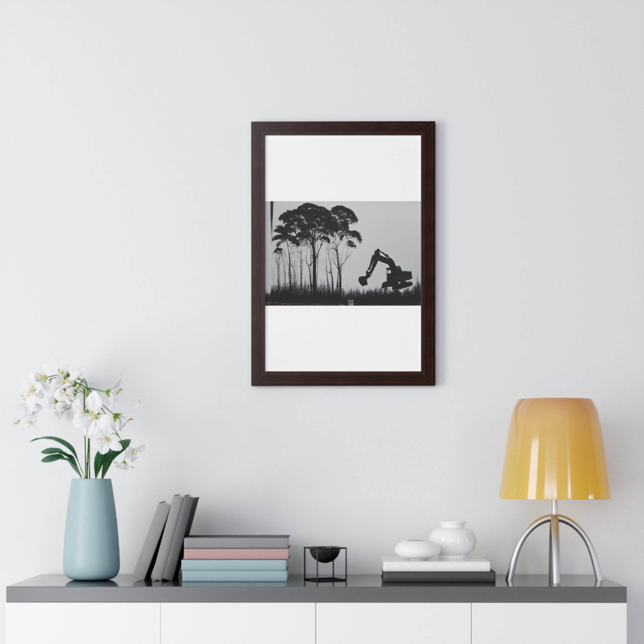 "BANKSY-STYLE GRAFFITI OF A CLEARED RAINFOREST" Framed Vertical Poster