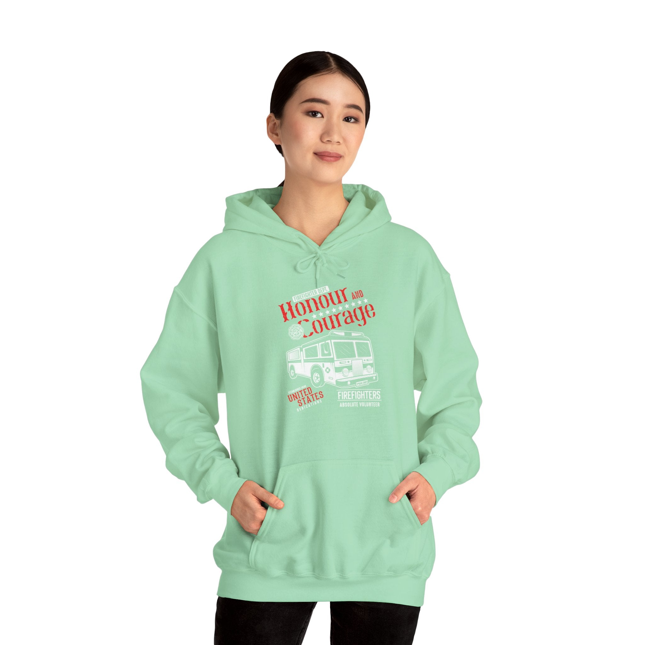 "HONOUR AND COURAGE UNITED STATES" Unisex Heavy Blend™ Hooded Sweatshirt