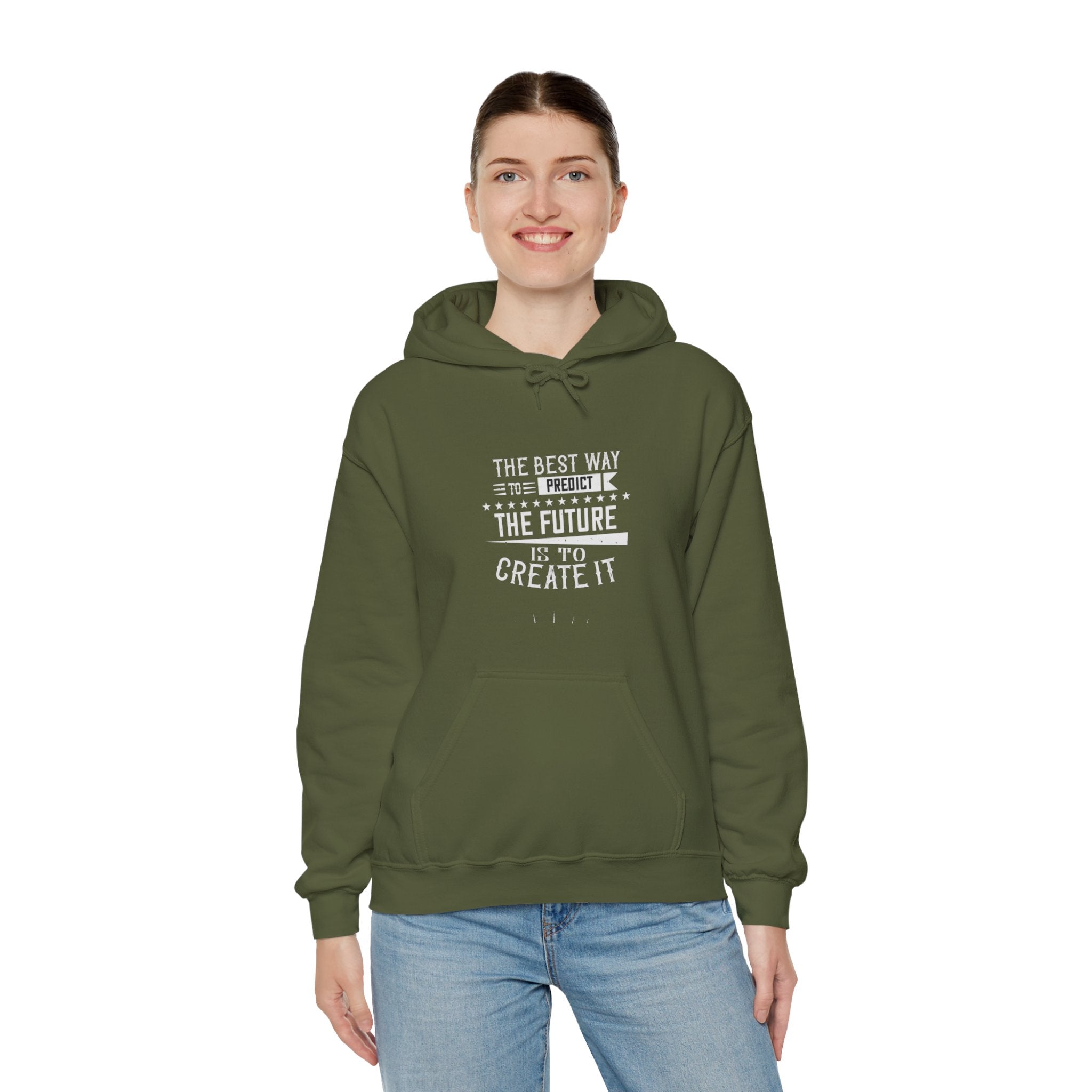 "The best way to predict the future is to create it" Unisex Heavy Blend™ Hooded Sweatshirt