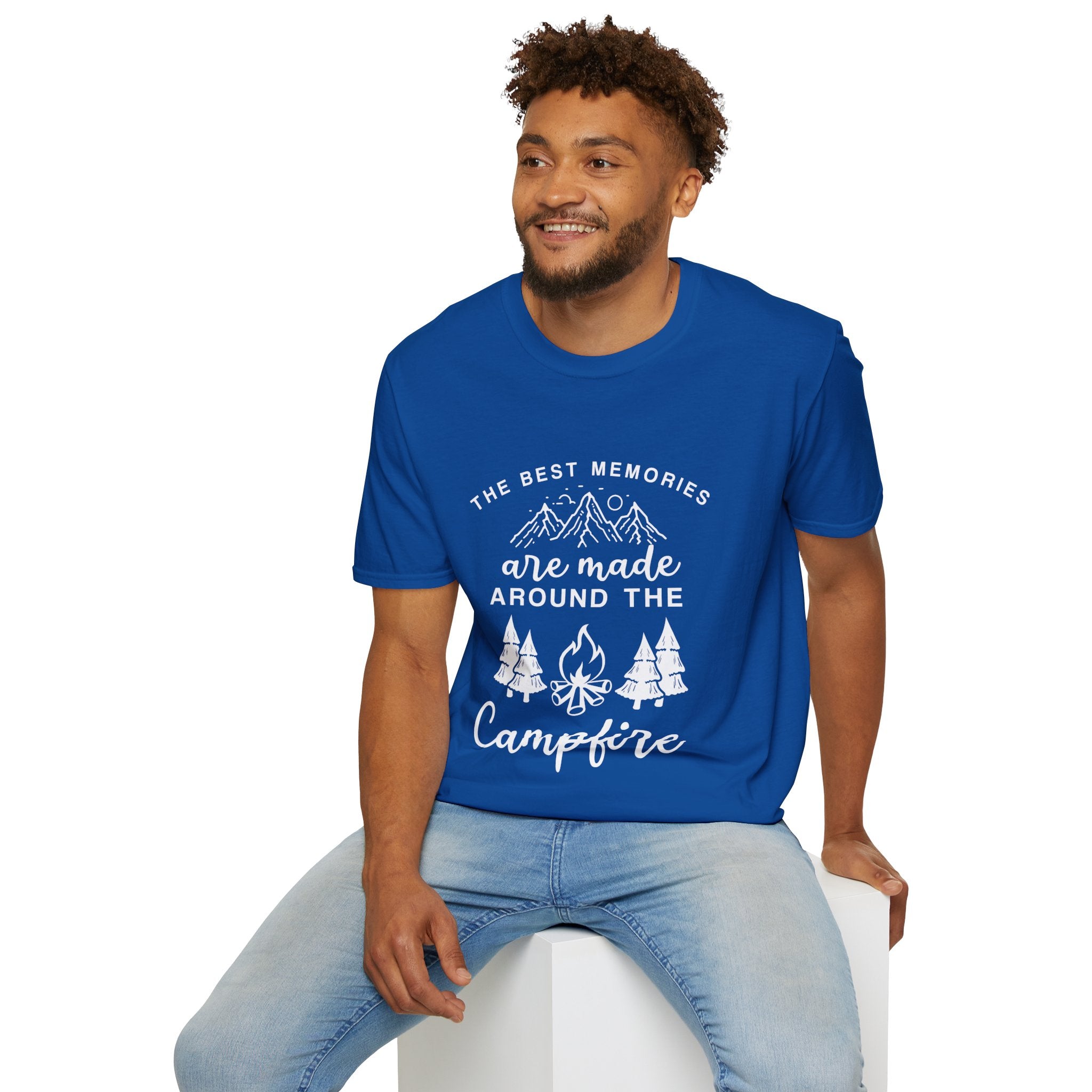 "Best Memories Are Made Around Campfire" Unisex Soft Style T-Shirt