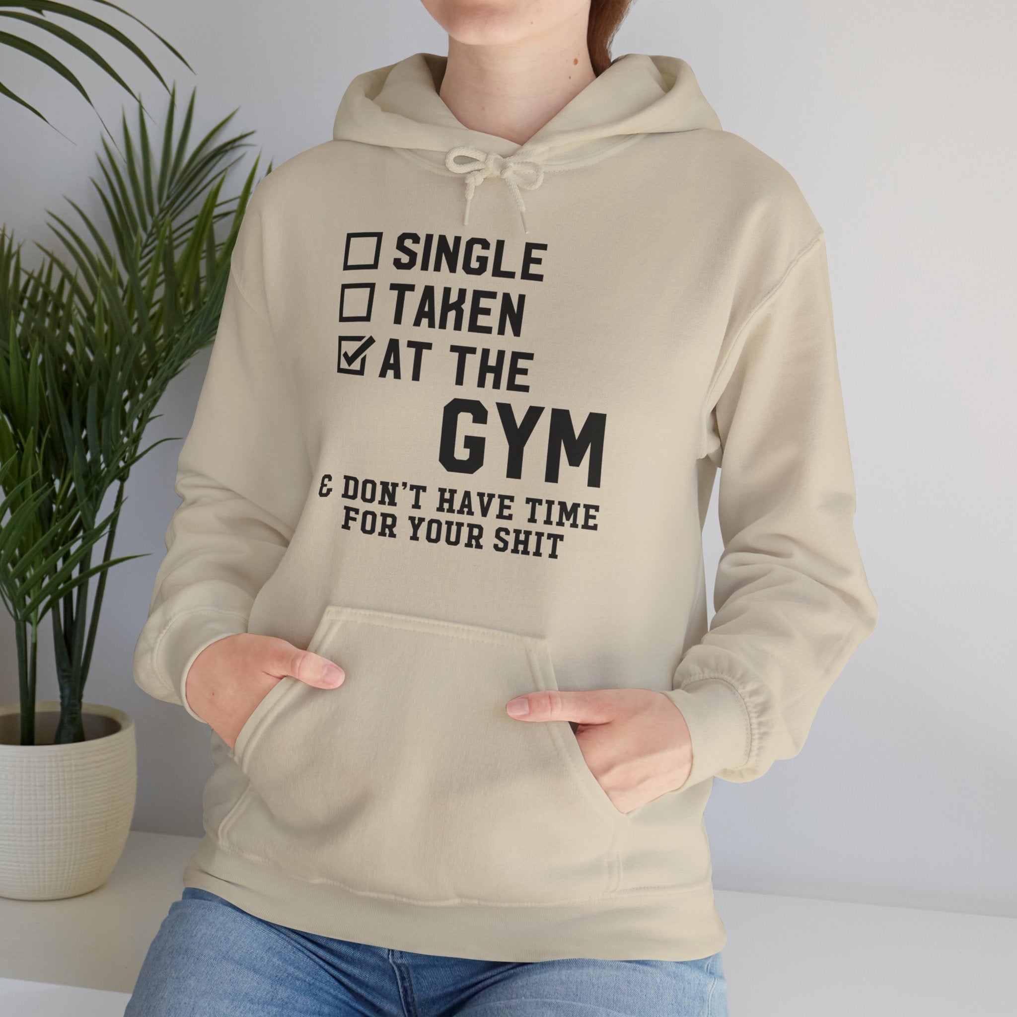 "At Gym,Not Have Time For Your Shit" Unisex Heavy Blend™ Hooded Sweatshirt