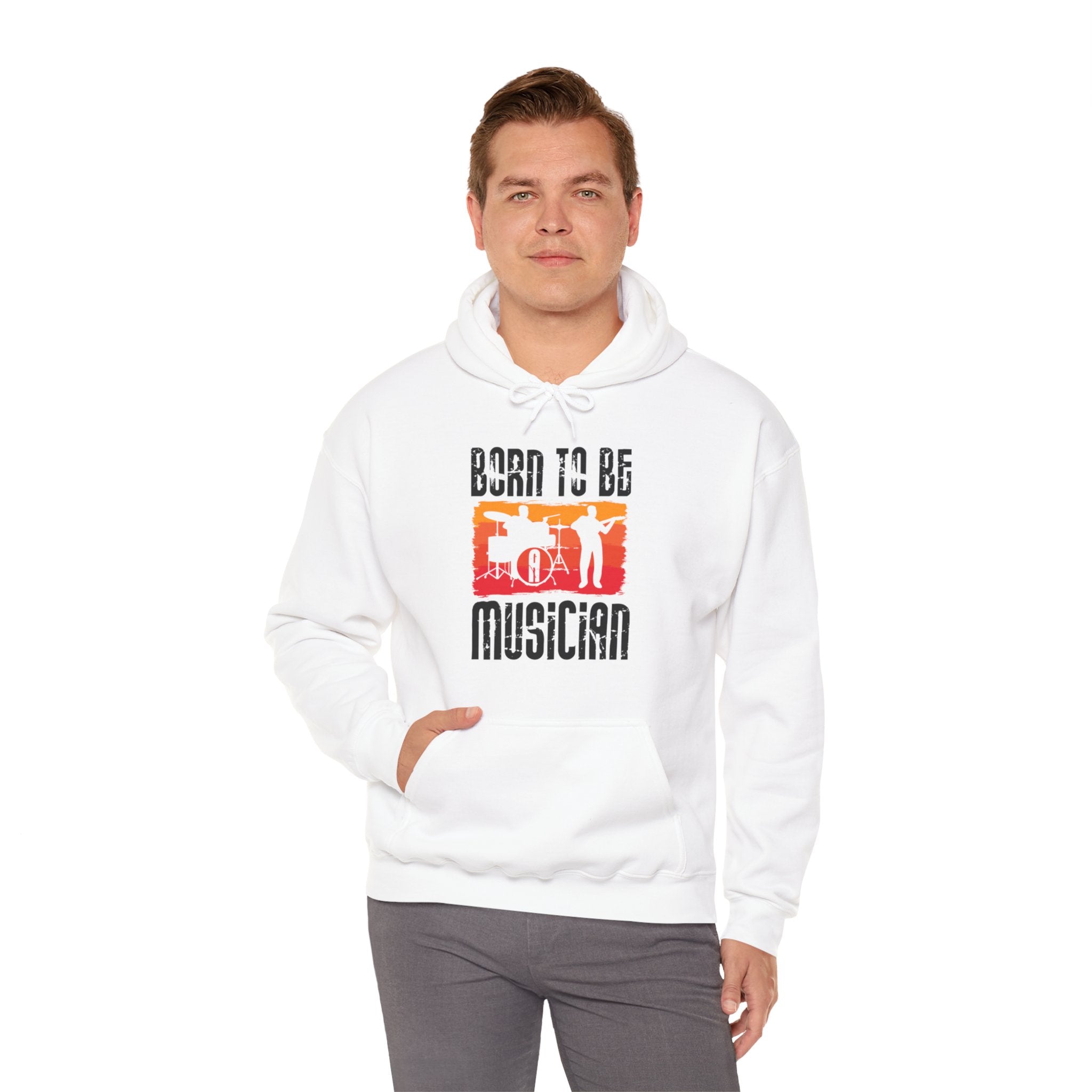 "Born To Be Musician"   Unisex Heavy Blend™ Hooded Sweatshirt