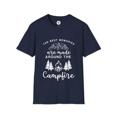 "Best Memories Are Made Around Campfire" Unisex Soft Style T-Shirt