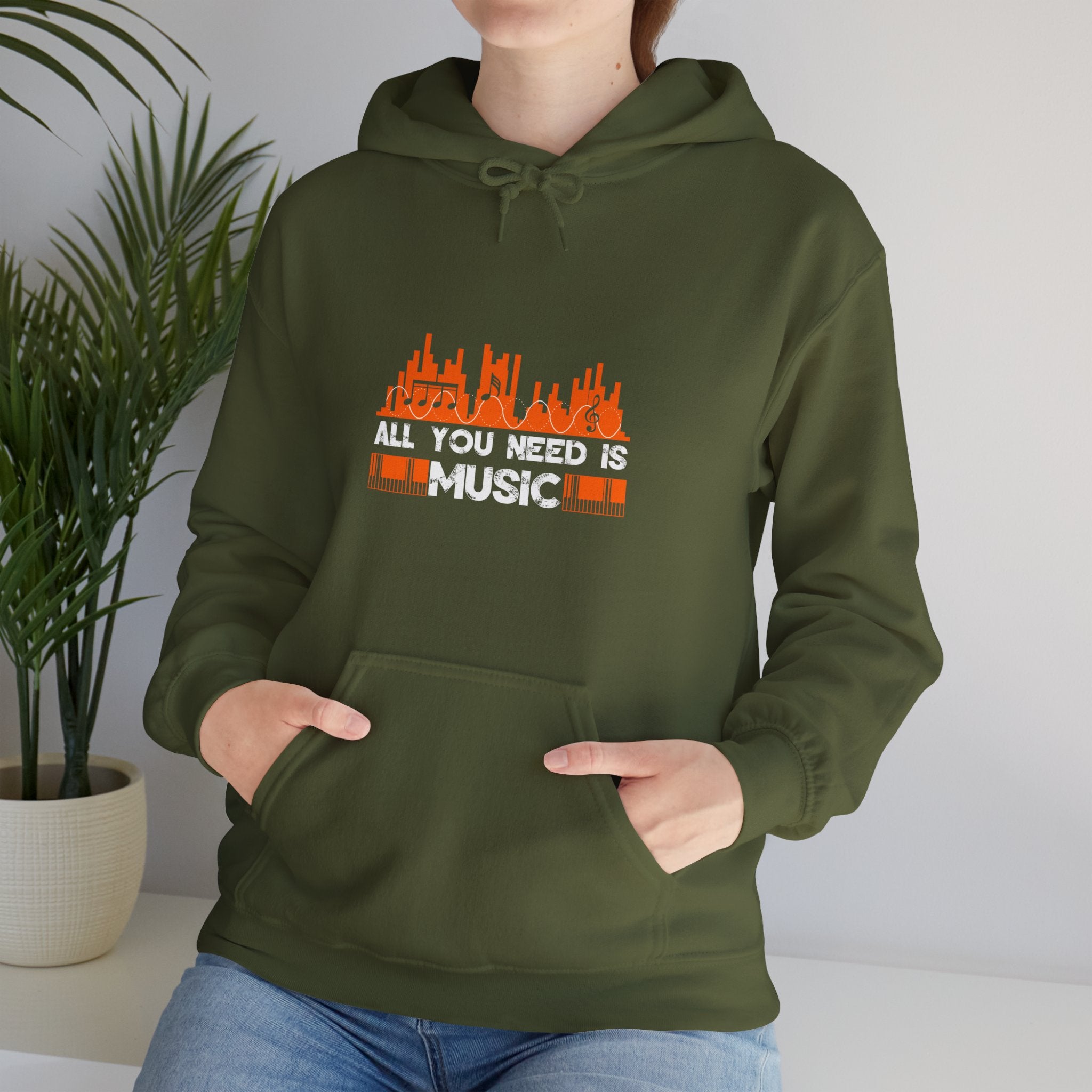 "All You Need Is Music" Unisex Heavy Blend™ Hooded Sweatshirt