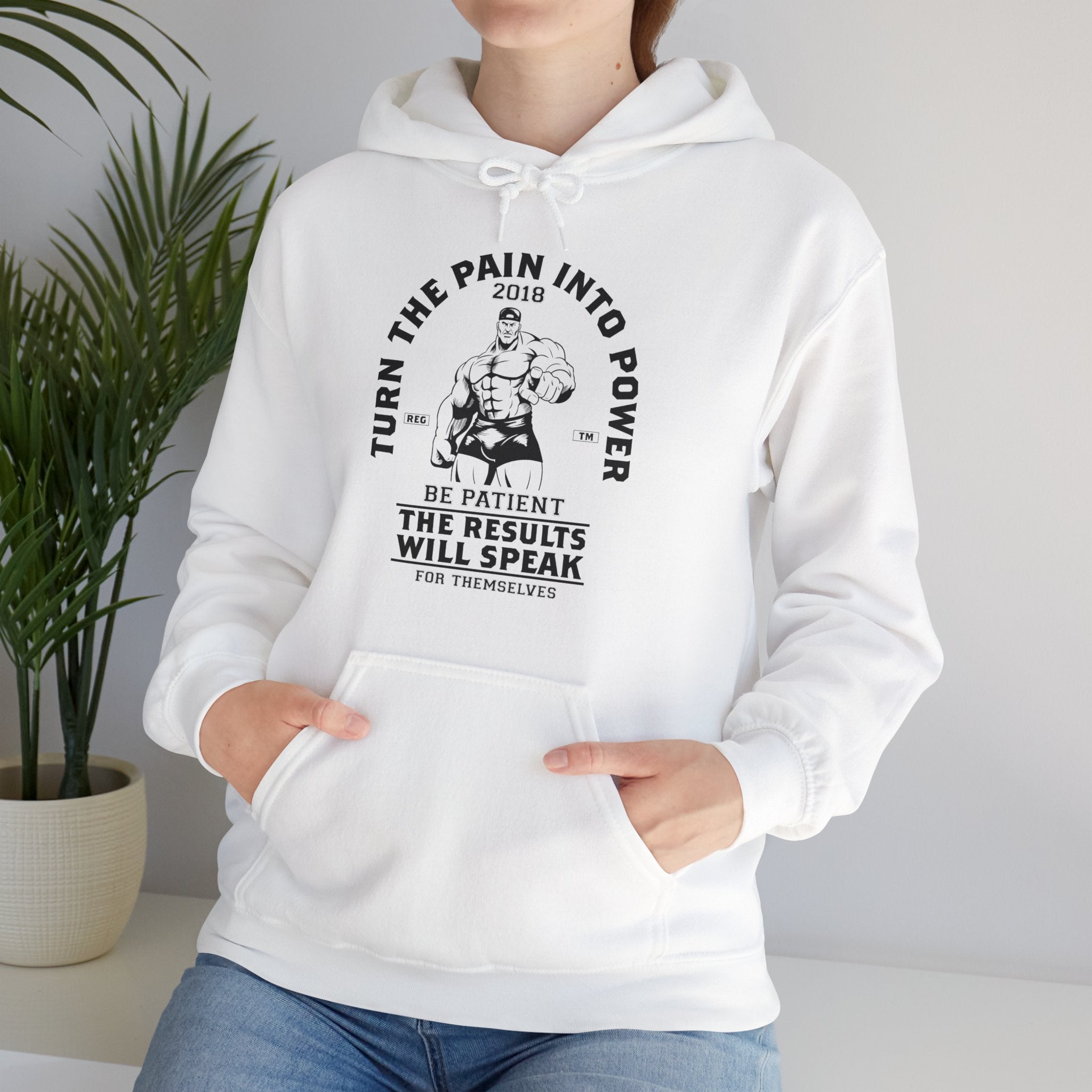 "Turn The Pain Into Power"  Unisex Heavy Blend™ Hooded Sweatshirt