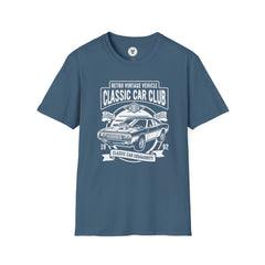 "RETRO VINTAGE VEHICLE CLASSIC CAR CLUB CLASSIC CAR COMMUNITY" Unisex Soft style T-Shirt