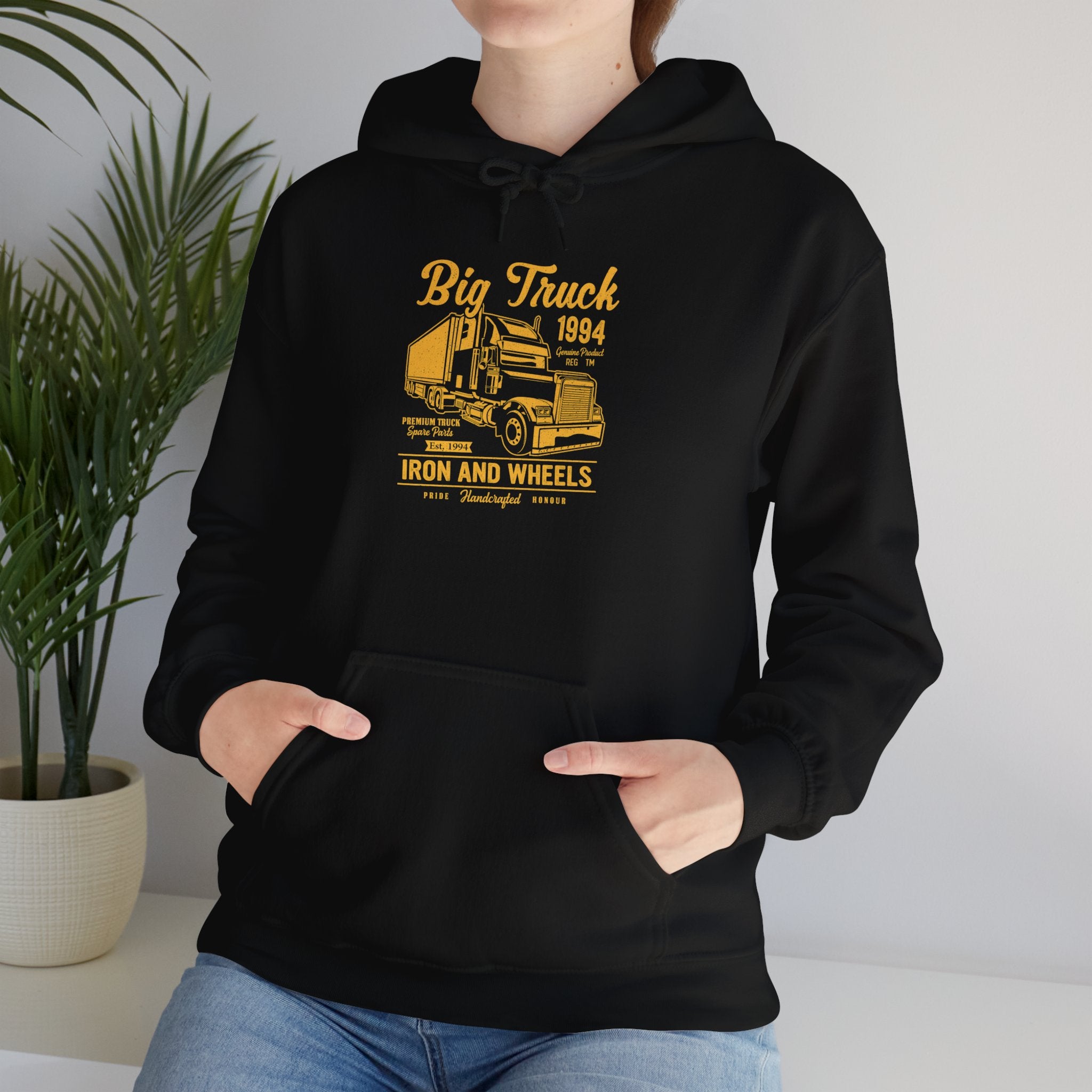 "BIG TRUCK IRON AND WHEELS" Unisex Heavy Blend™ Hooded Sweatshirt