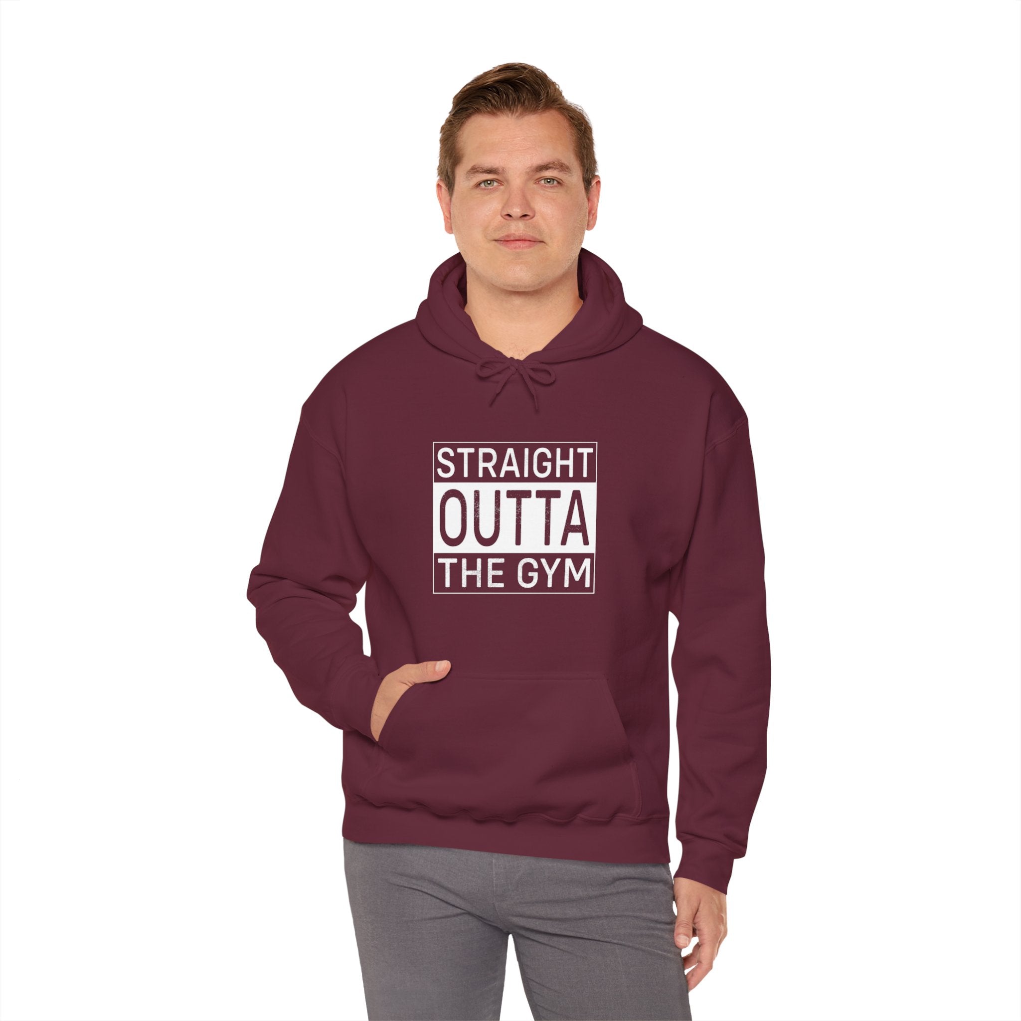 "Straight Outta A Gym'' Unisex Heavy Blend™ Hooded Sweatshirt