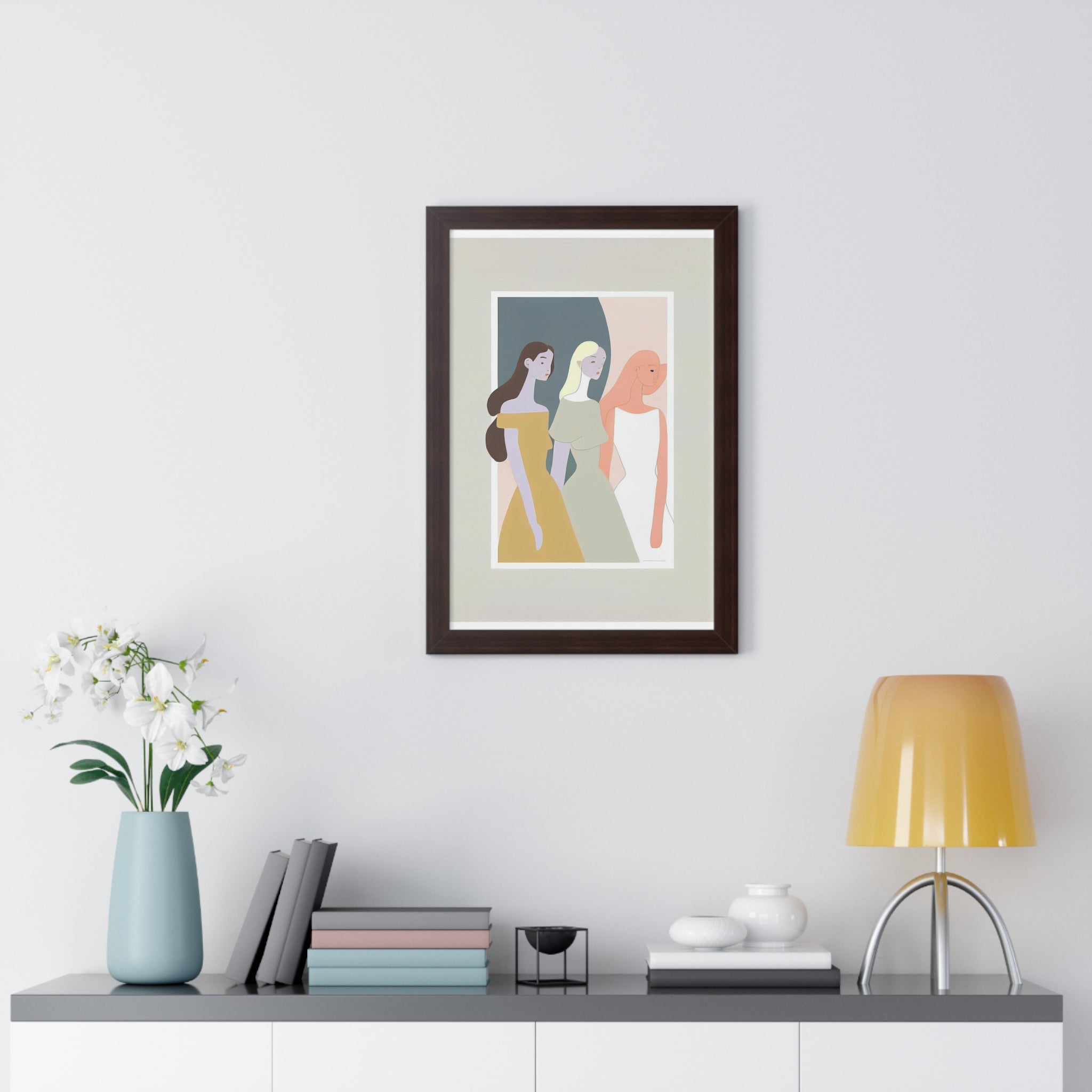 "ABSTRACT FEMINIST" Framed Vertical Poster