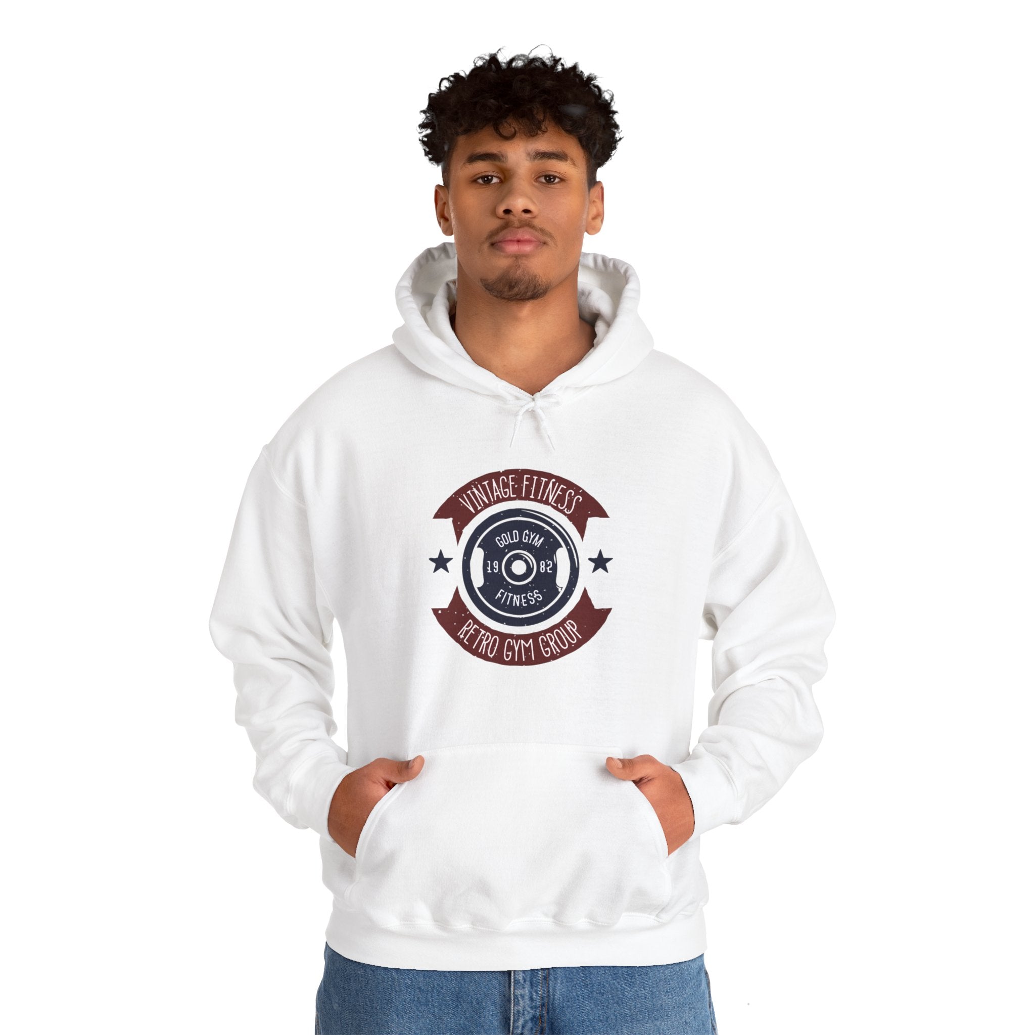 "Vintage Fitness Retro Gym Group" Unisex Heavy Blend™ Hooded Sweatshirt