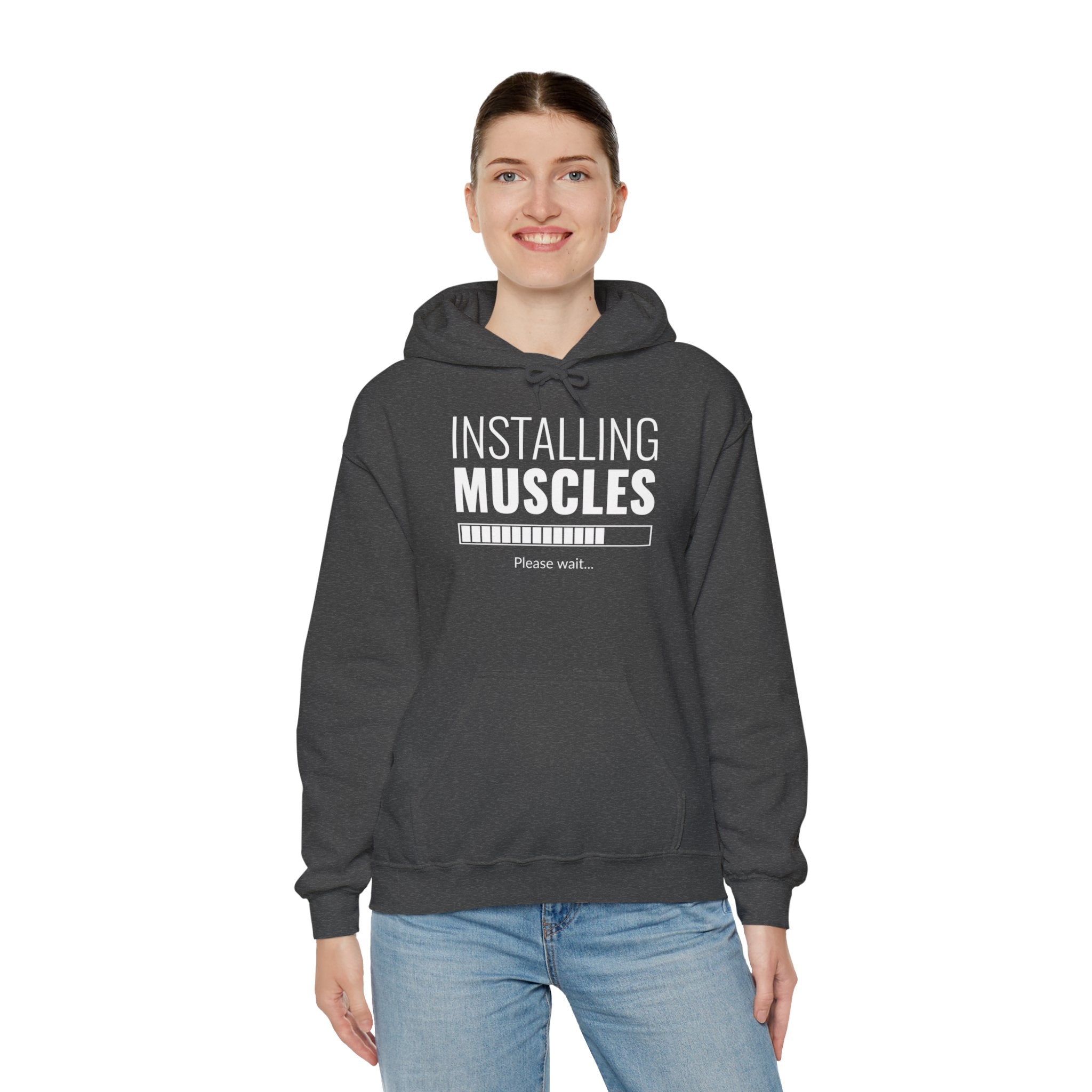 "Installing Muscles" Unisex Heavy Blend™ Hooded Sweatshirt