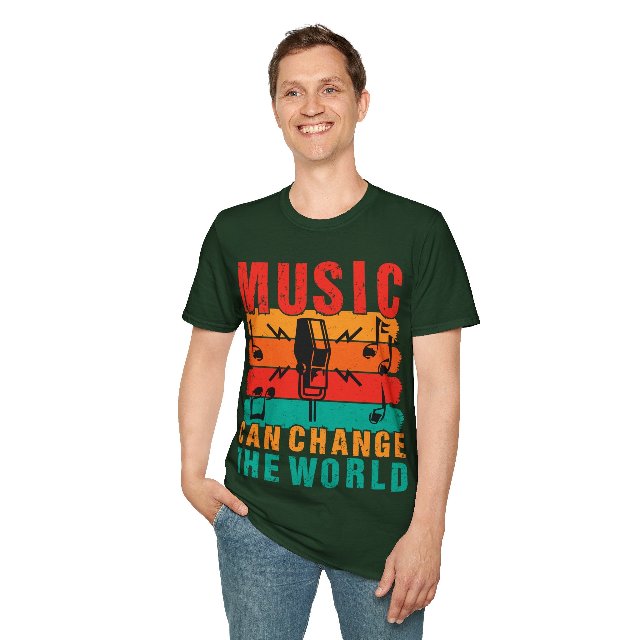 "Music Can Change The World"Unisex Soft style T-Shirt