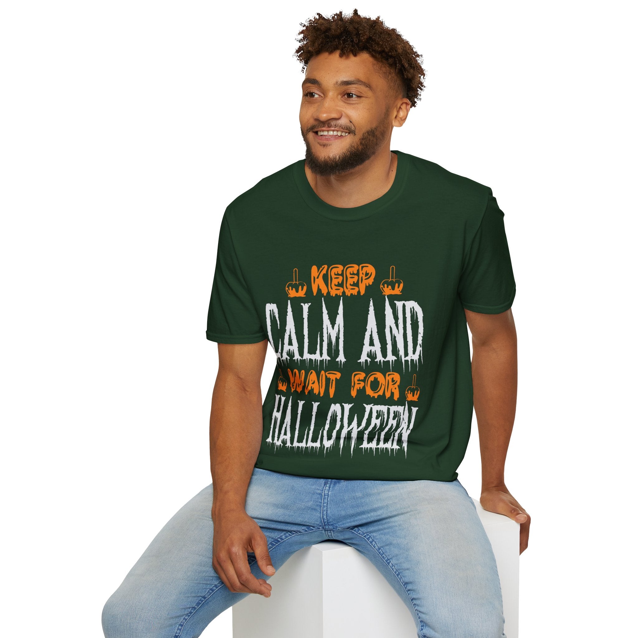 "KEEP CALM AND WAIT FOR HALLOWEEN" Unisex Soft style T-Shirt