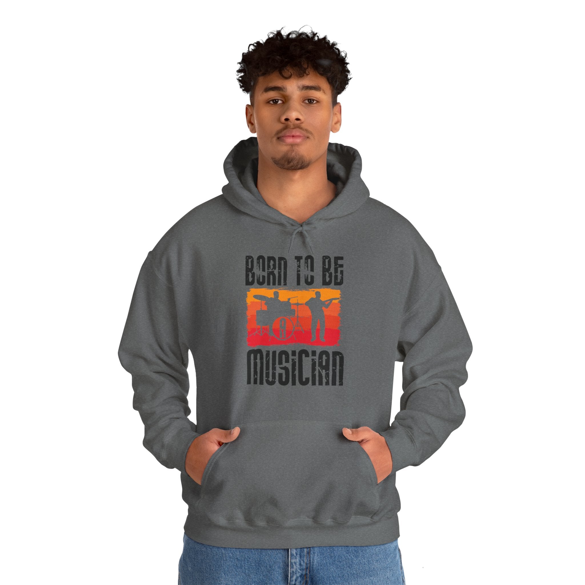 "Born To Be Musician"   Unisex Heavy Blend™ Hooded Sweatshirt