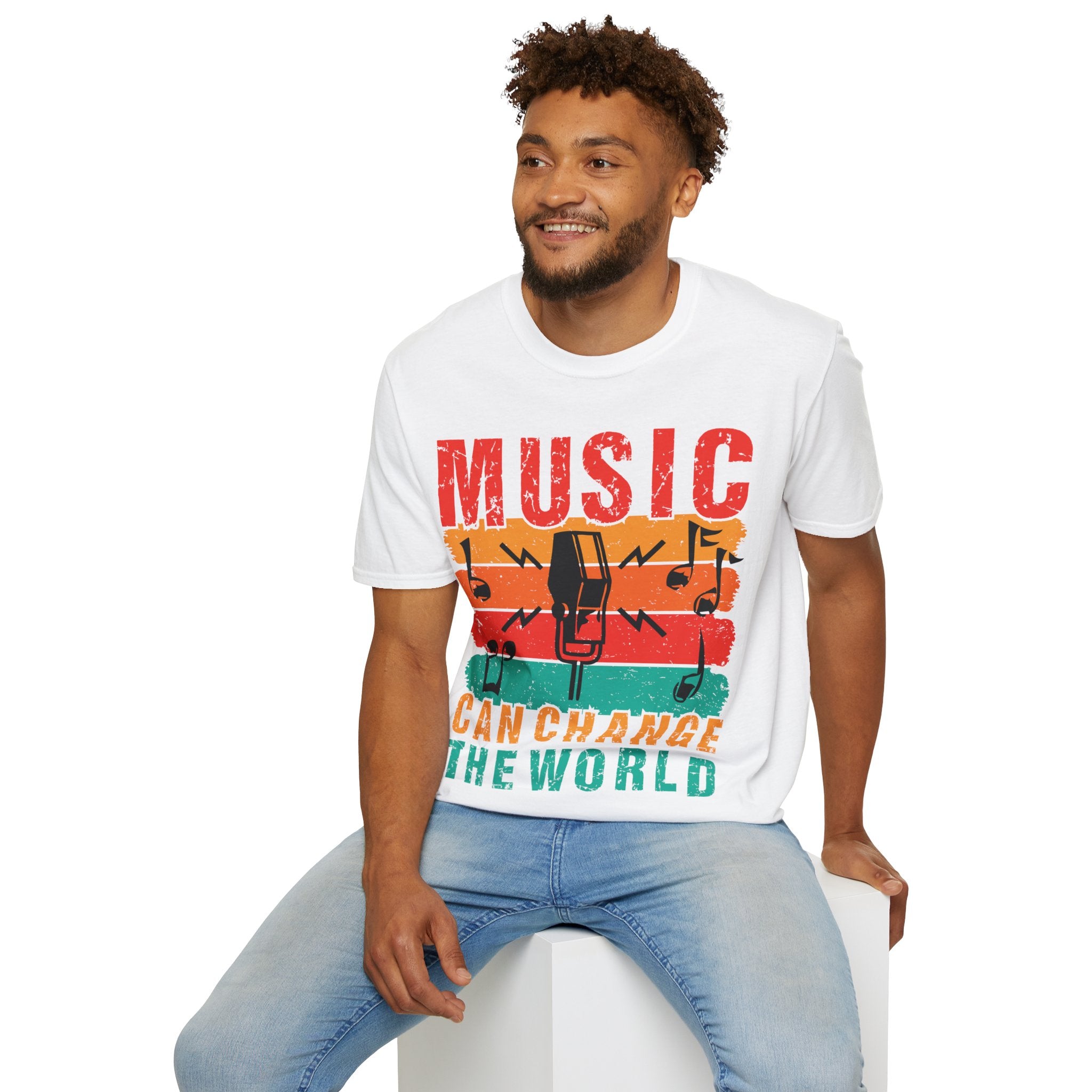 "Music Can Change The World"Unisex Soft style T-Shirt