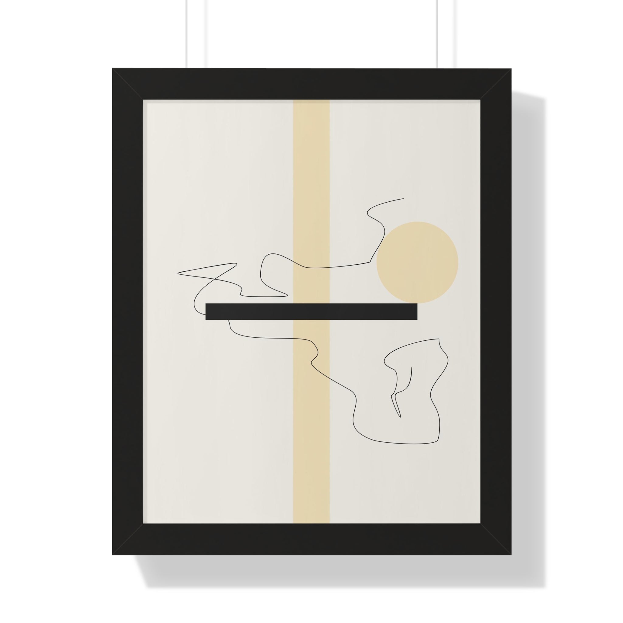 "ABSTRACT NEUTRAL" Framed Vertical Poster