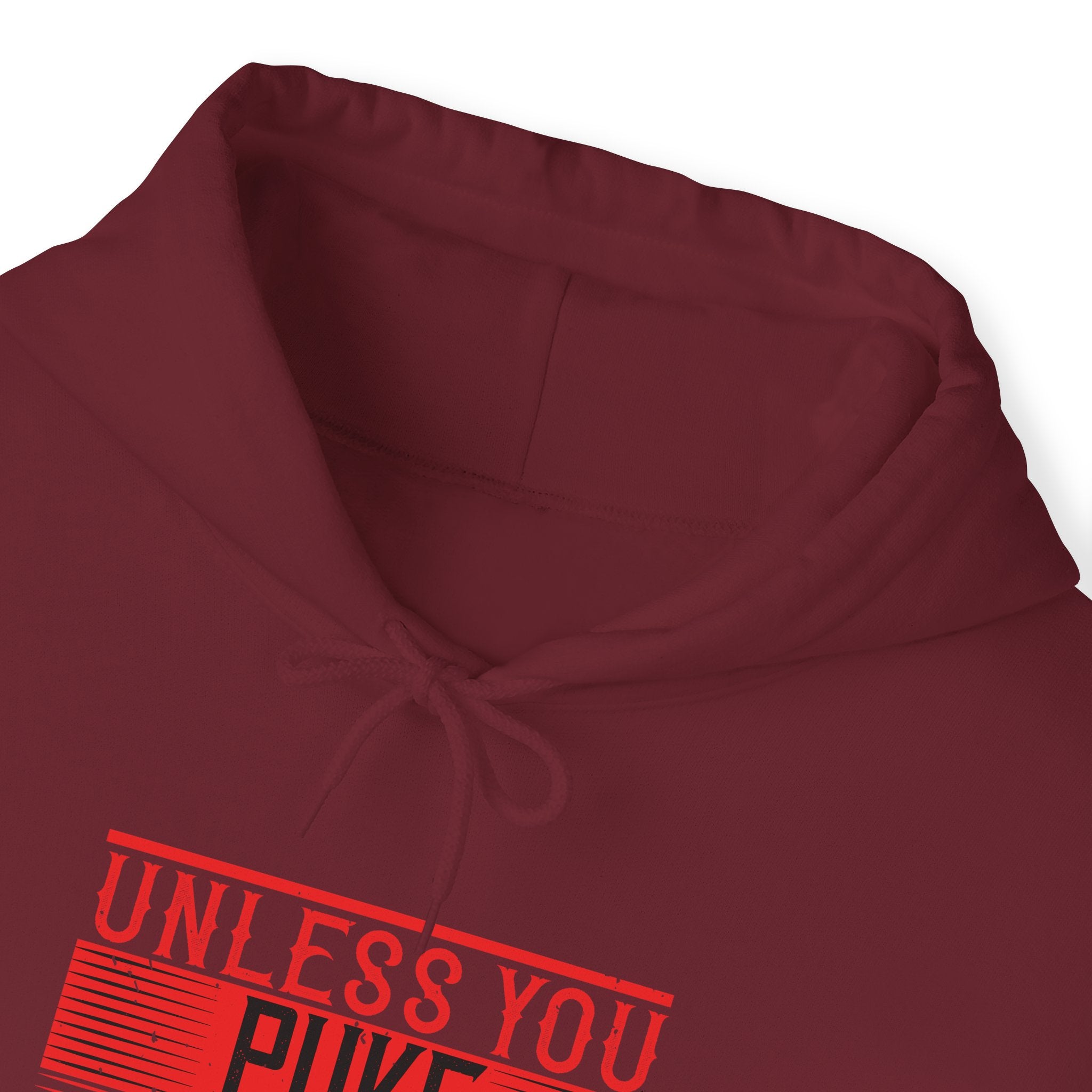 "Unless you puke, faint, or die, keep going" Unisex Heavy Blend™ Hooded Sweatshirt