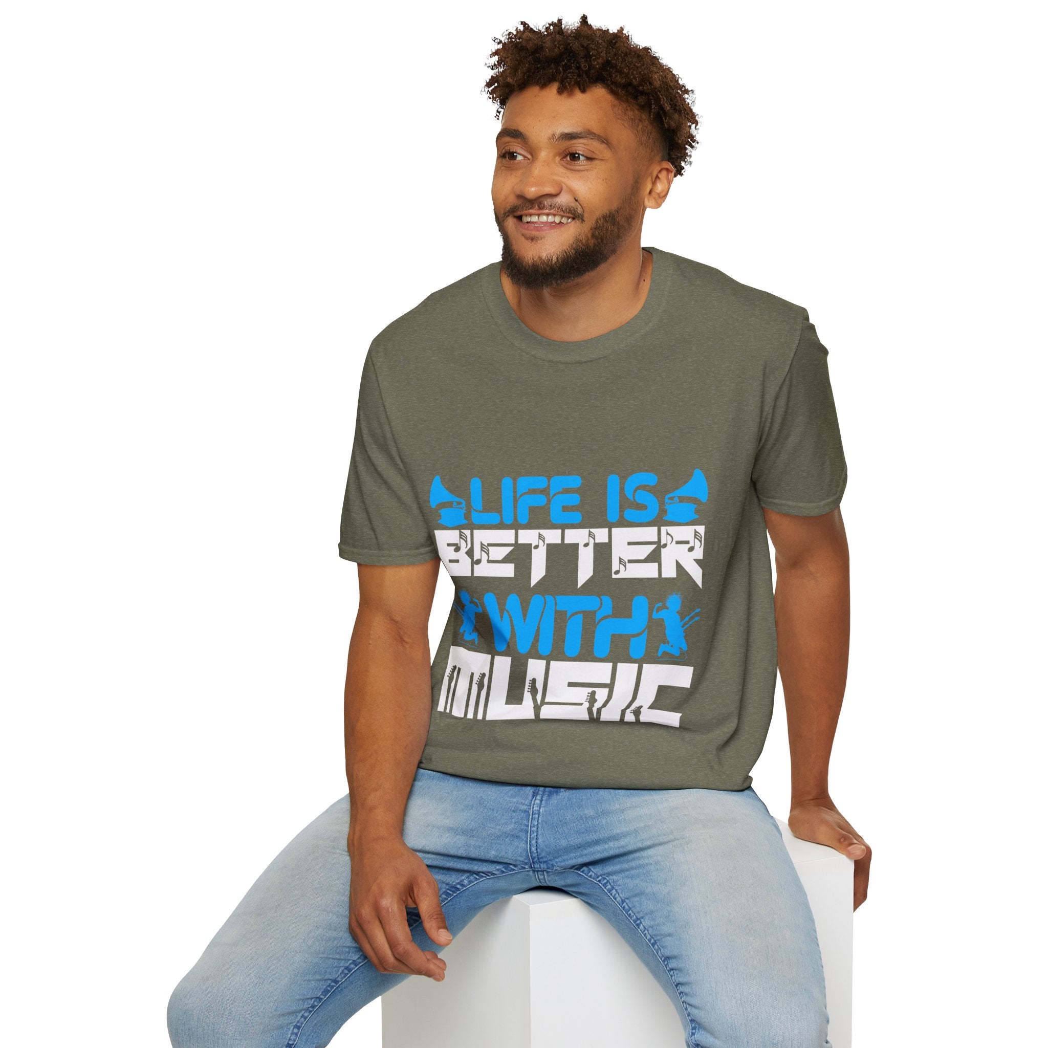 "Life Is Better With Music" Unisex Soft style T-Shirt