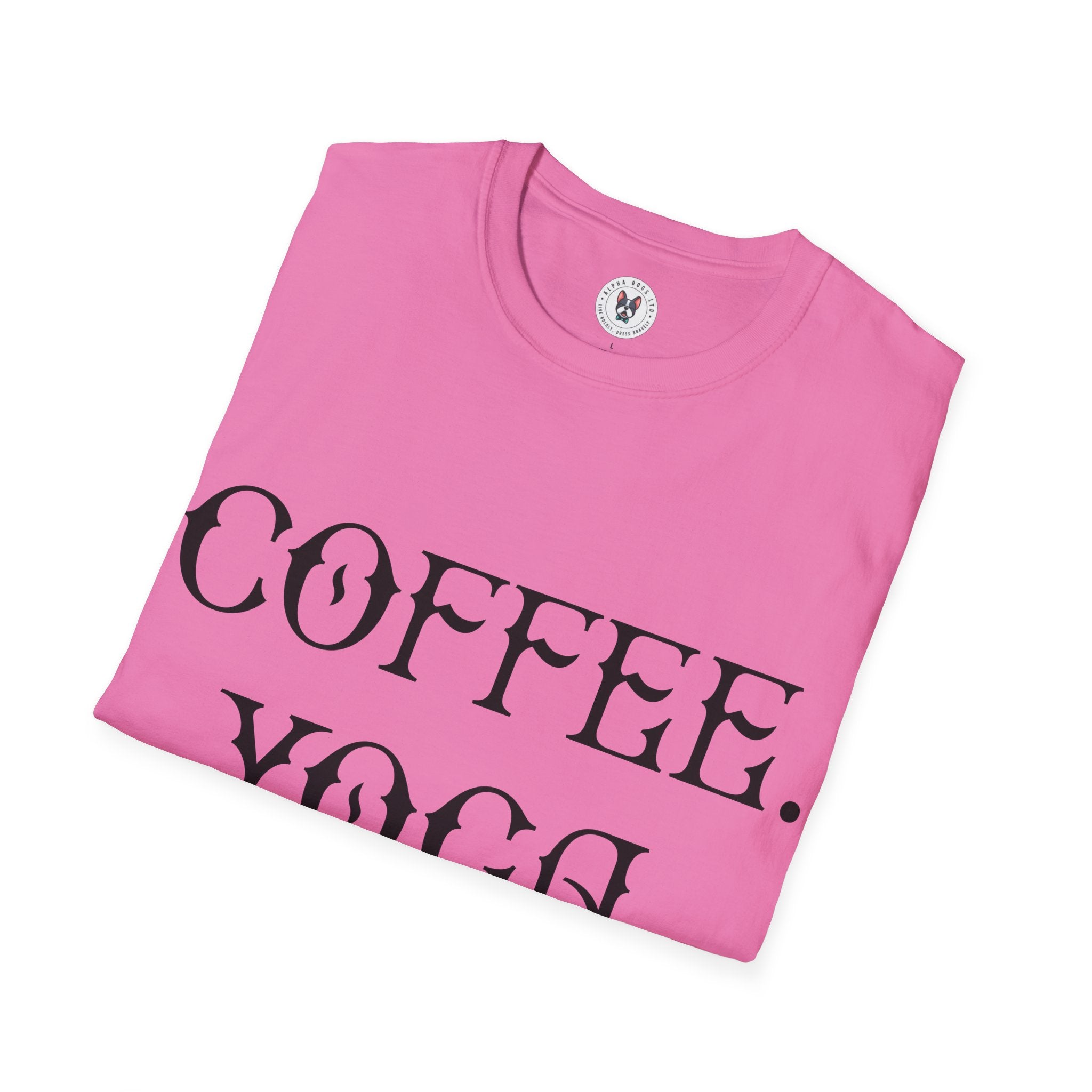 "COFFEE YOGA NAPS" Unisex Soft style T-Shirt