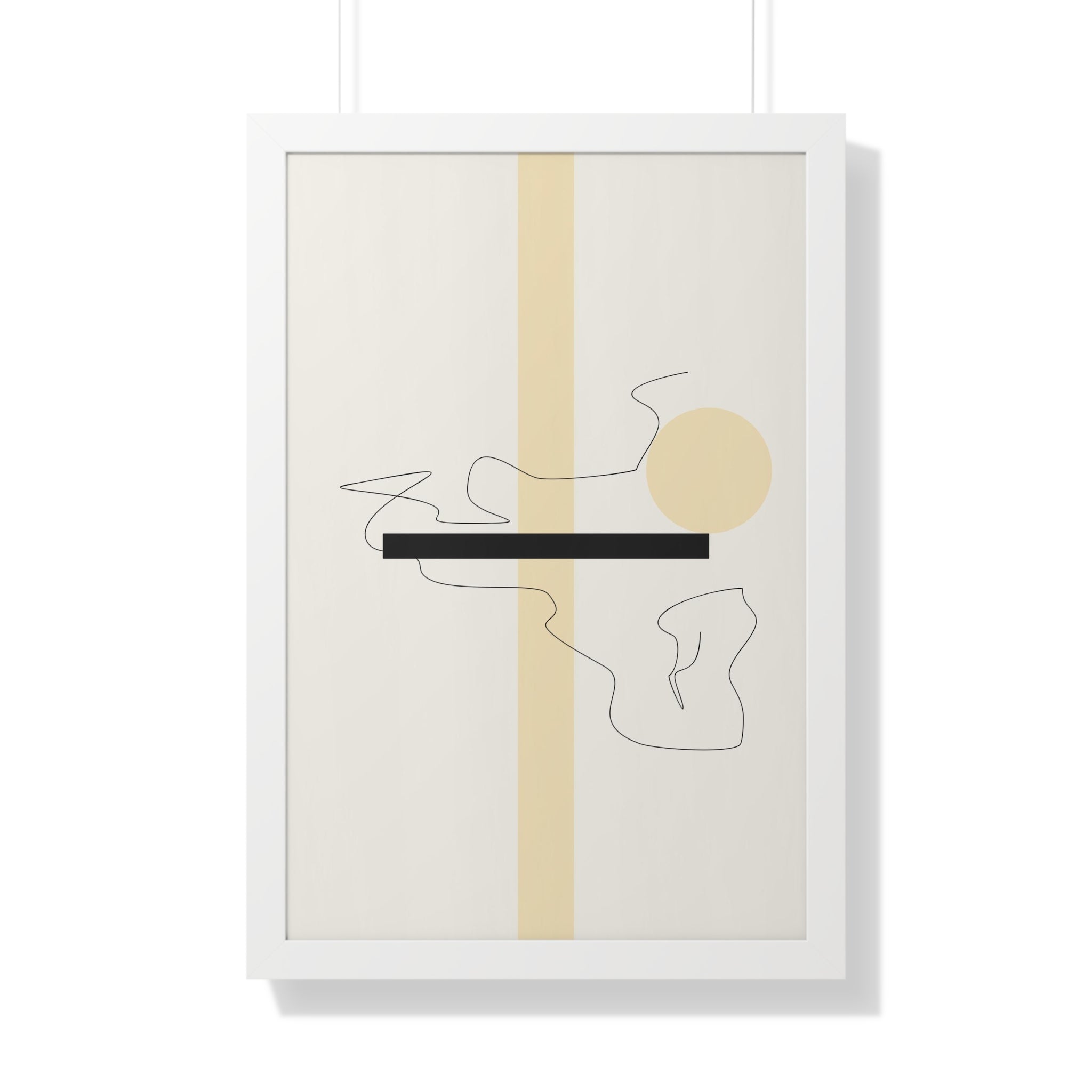 "ABSTRACT NEUTRAL" Framed Vertical Poster