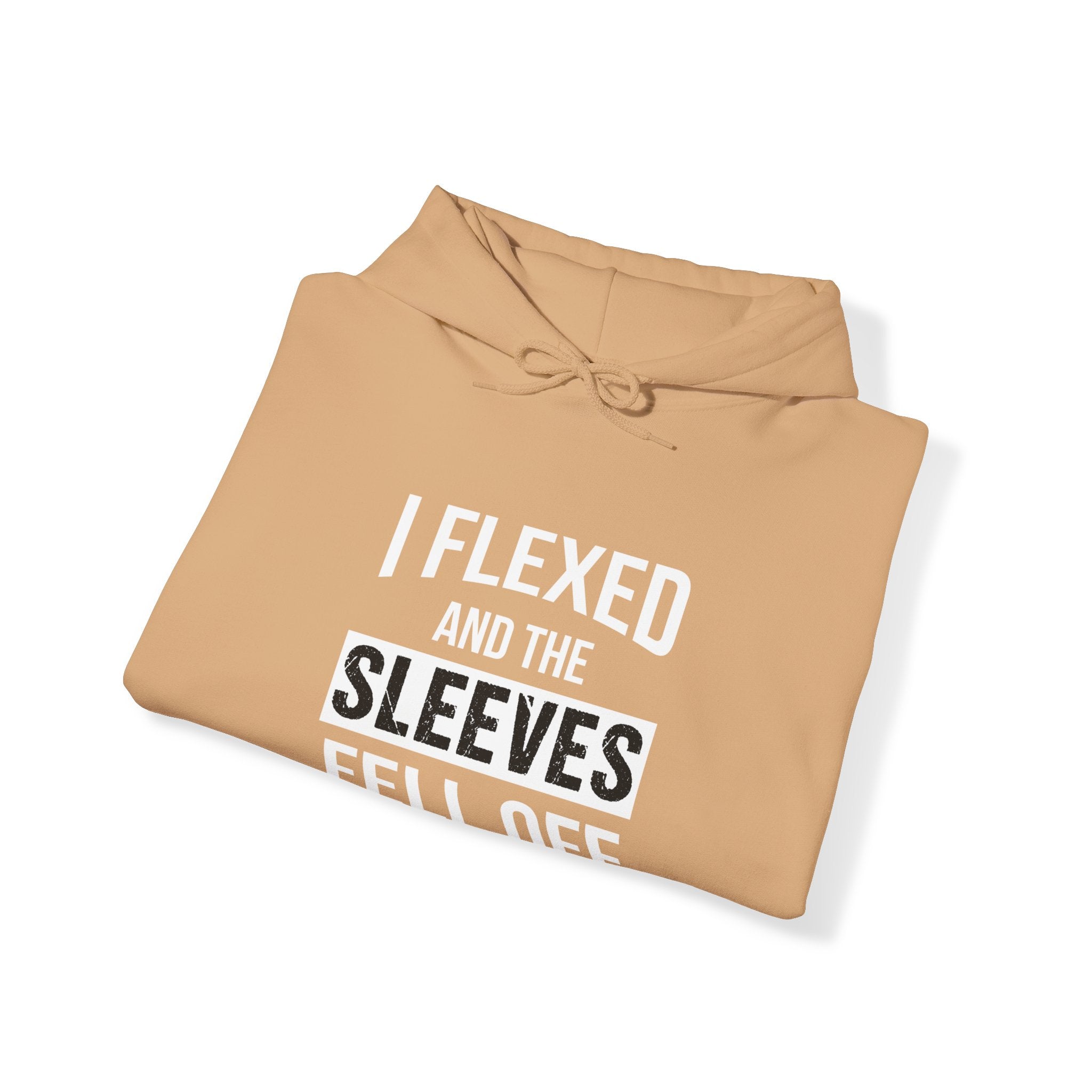 "I Flexed And The Sleeves Fell Off" Unisex Heavy Blend™ Hooded Sweatshirt