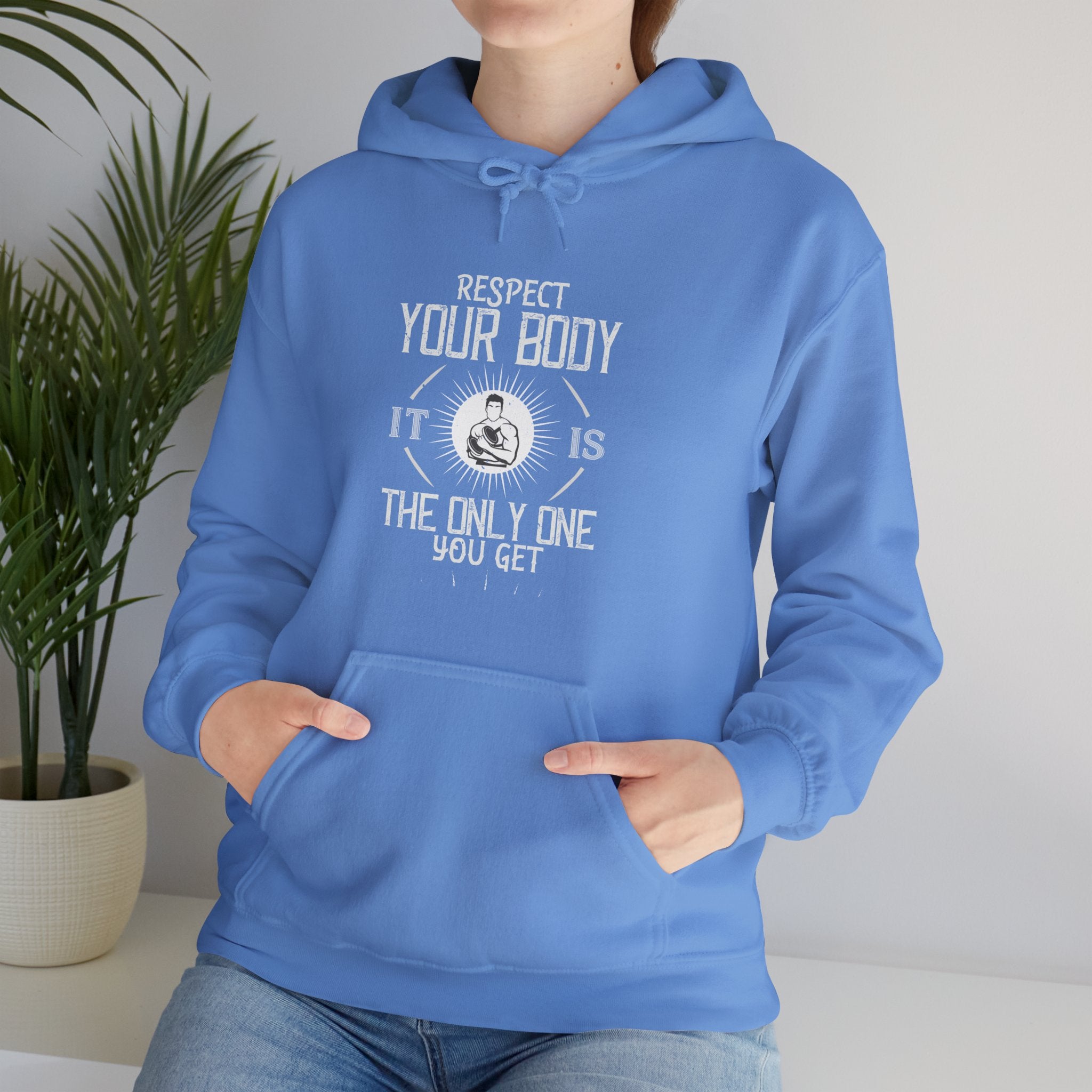 "Respect Your Body It Is the Only One You Get"  Unisex Heavy Blend™ Hooded Sweatshirt