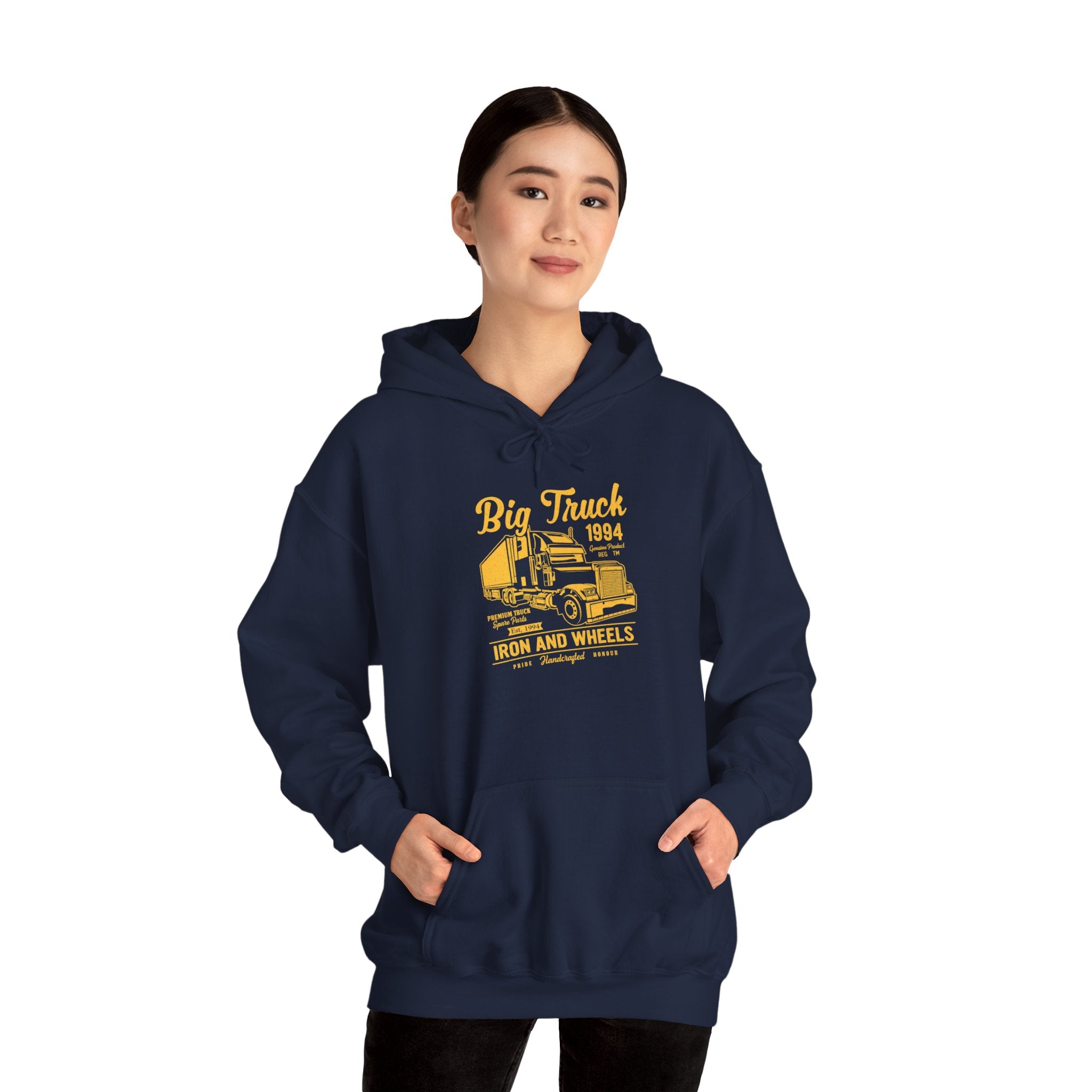 "BIG TRUCK IRON AND WHEELS" Unisex Heavy Blend™ Hooded Sweatshirt