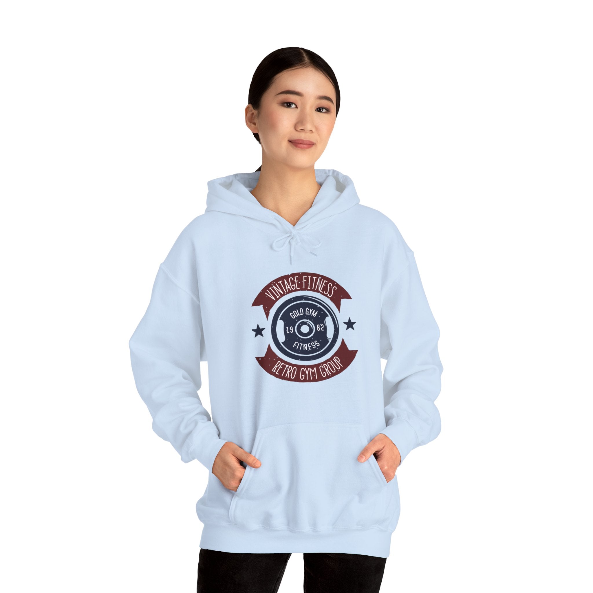 "Vintage Fitness Retro Gym Group" Unisex Heavy Blend™ Hooded Sweatshirt