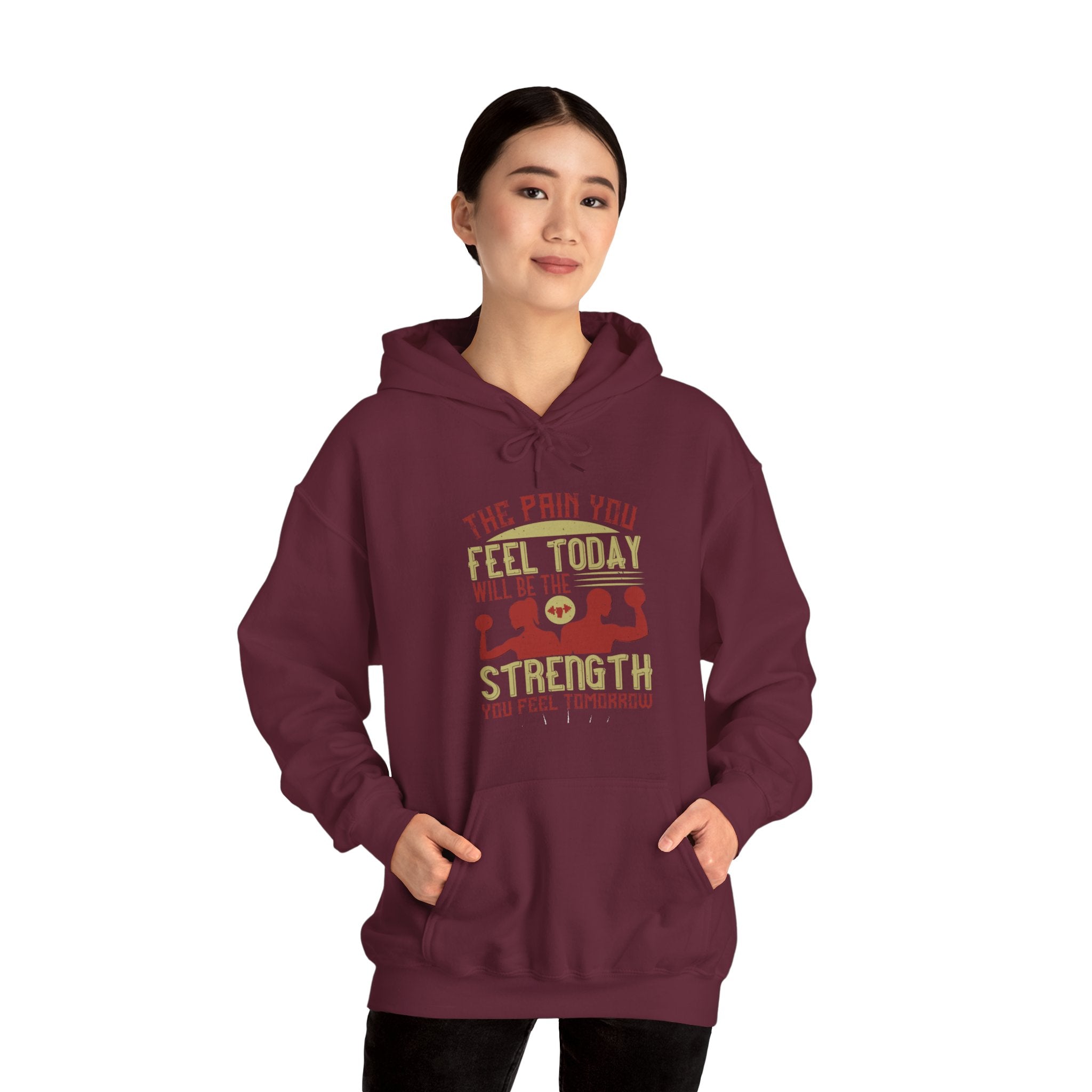 "The pain you feel today, will be the strength you feel tomorrow" Unisex Heavy Blend™ Hooded Sweatshirt